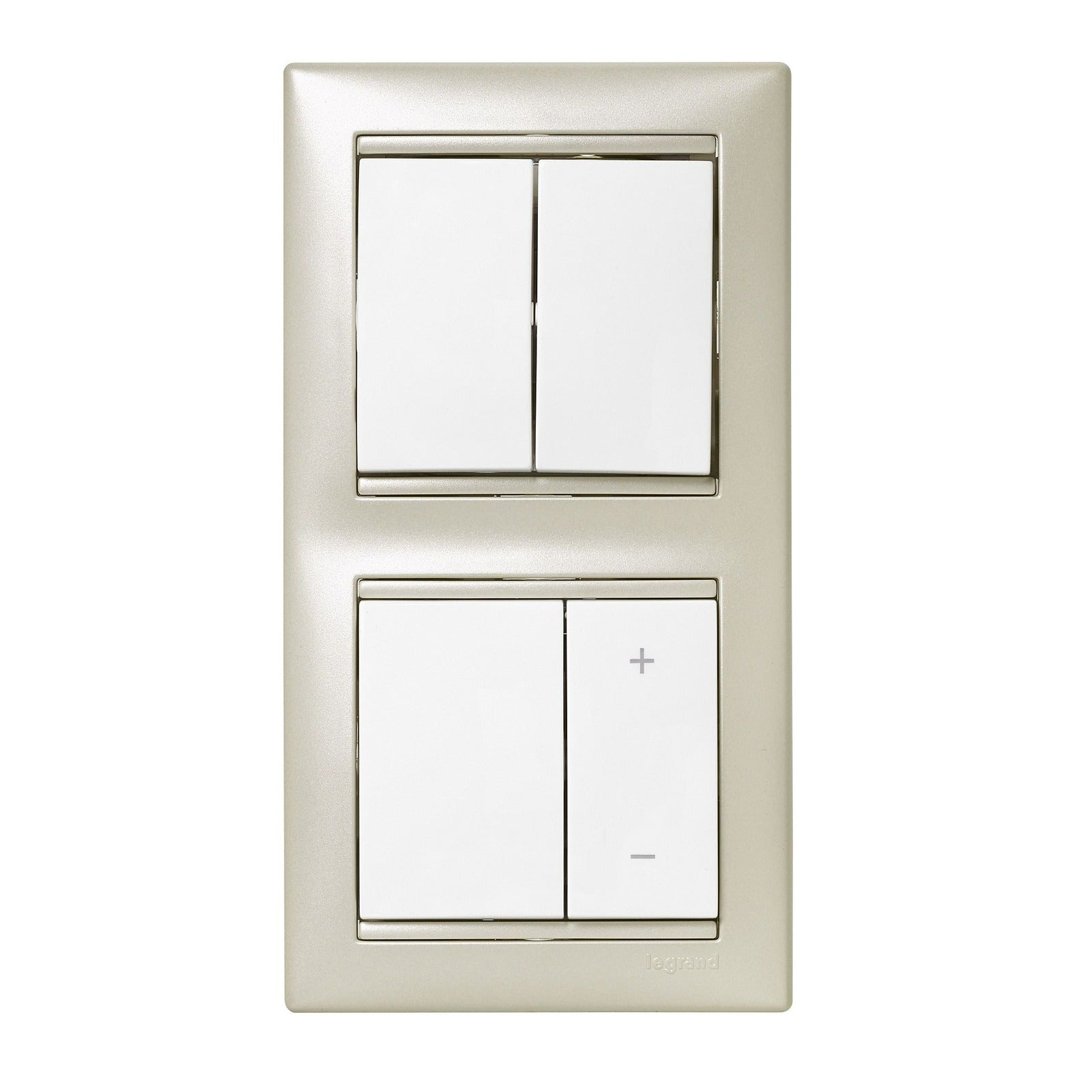 Conmutador Valena - doble - unipolar - 10AX - 250V~ - Blanco - referencia 774408