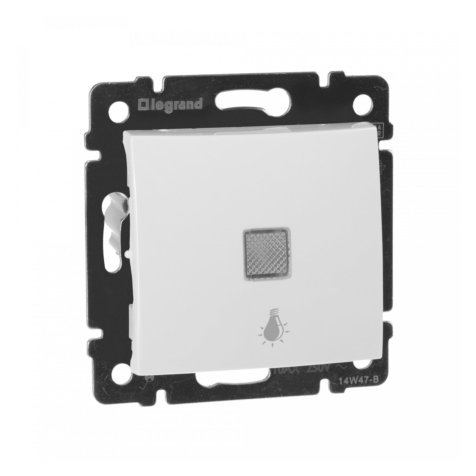 Pulsador Valena - luminoso con símbolo de lámpara - 10A - 230V~ - Blanco - referencia 774413