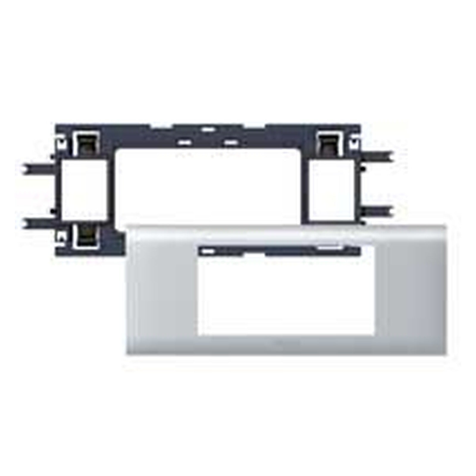 Soporte Legrand Mosaic de 4 módulos para tapa DLP de aluminio de 65 mm, 011204 - referencia 011204