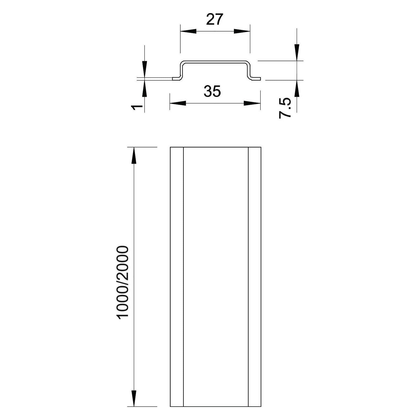 Carril DIN, no perforado GTP OBO Bettermann 1115650 - referencia 1115650