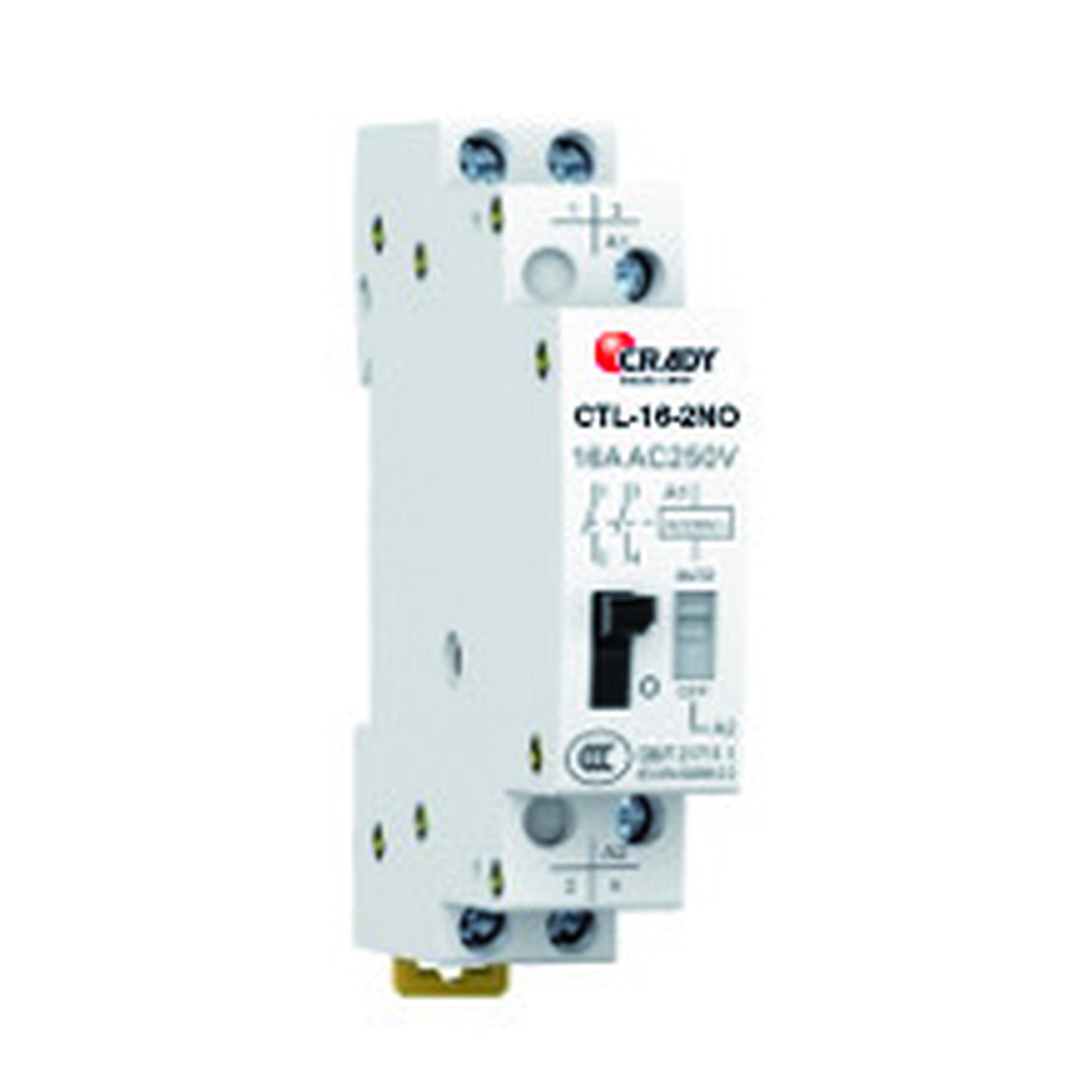 Telerruptor modular, tipo contacto 2NO, 16A, 1 módulo Crady – Ref. 0119068 - referencia 0119068