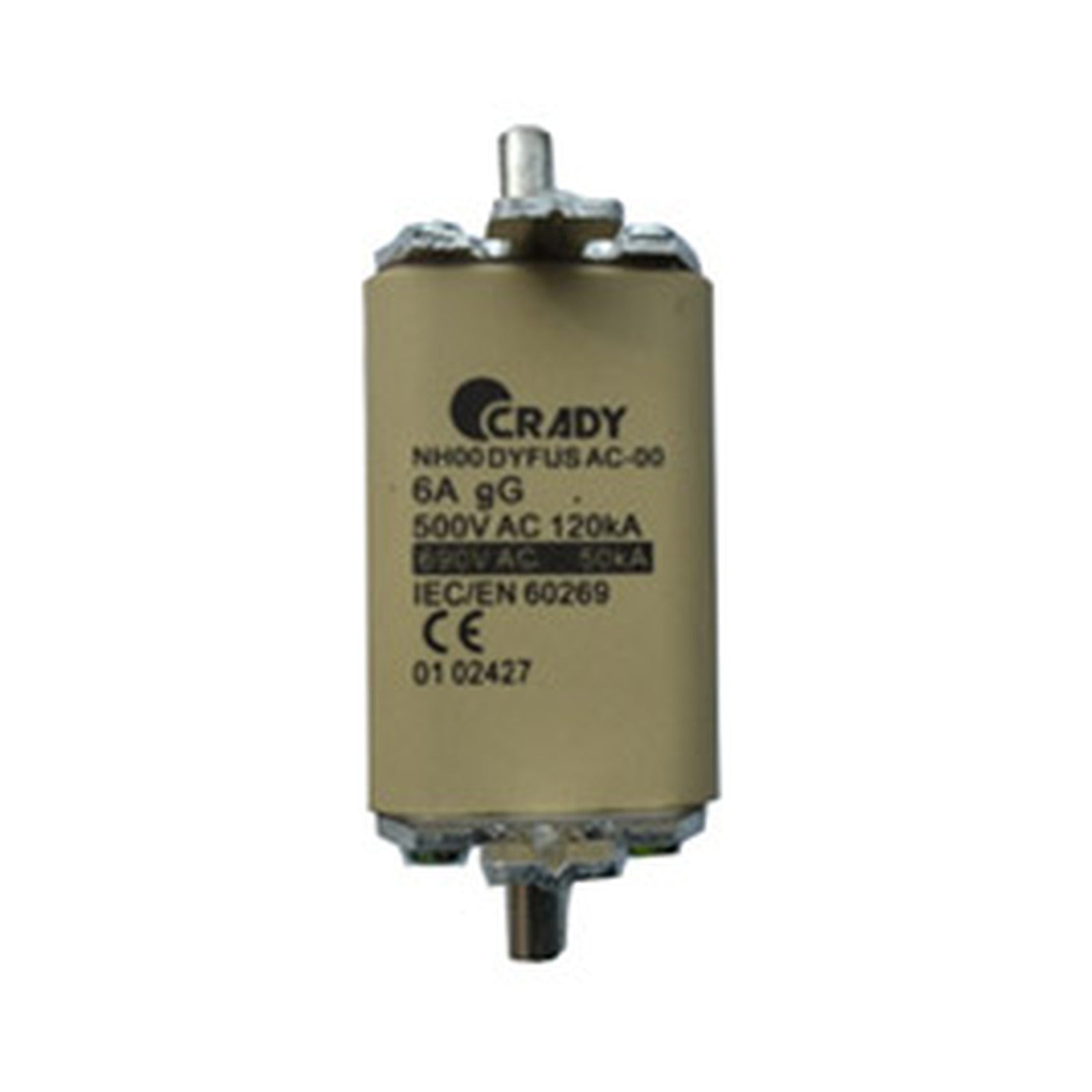 Fusible NH-00 de 125A (500/690 Vac). Clase gG Crady – Ref. 0102044 - referencia 0102044
