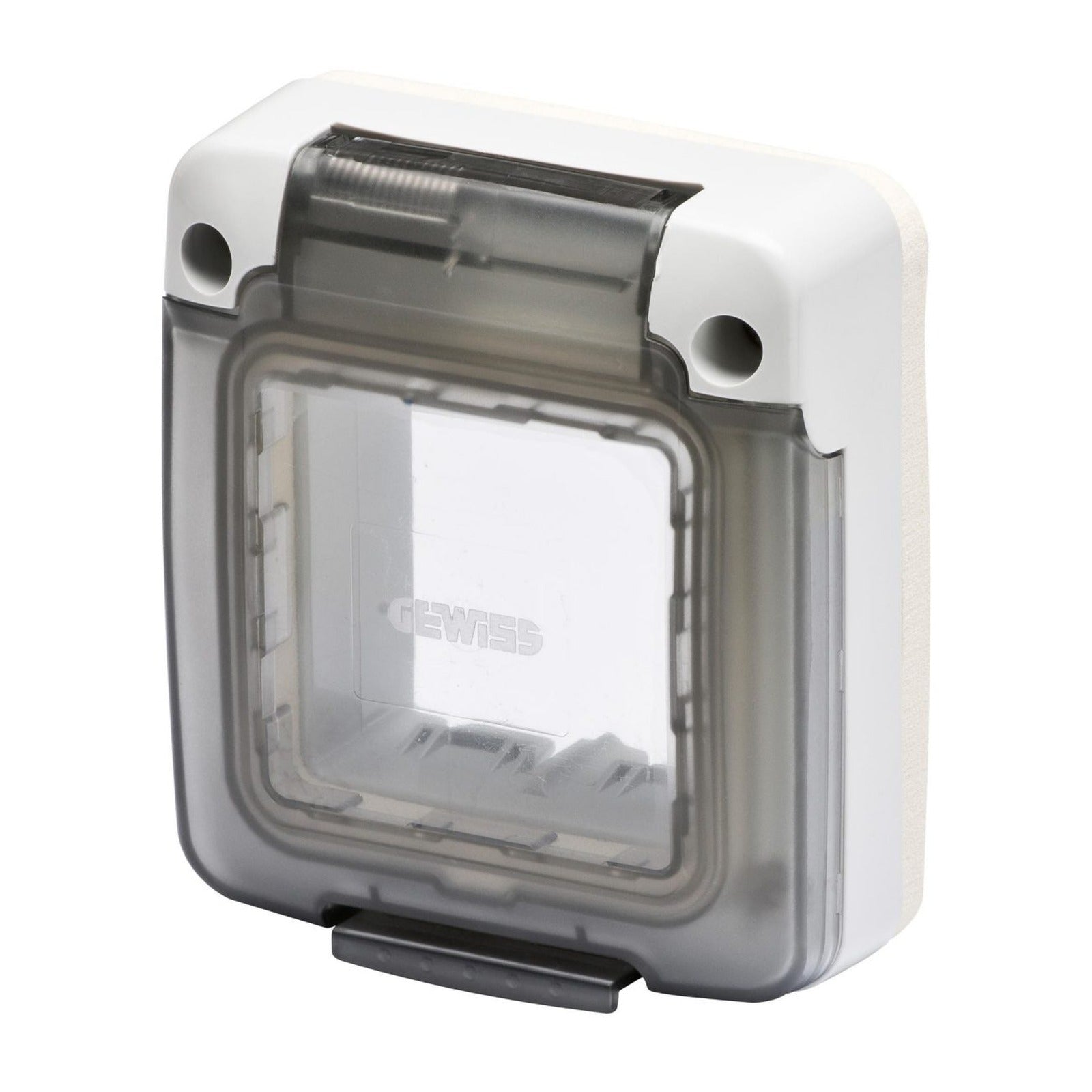 COMBI IN - CALOTTA STAGNA 2 MÓDULOS - SYSTEM - PUERTA TRANSPARENTE RÍGIDA AHUMADA - IP65 - GRIGIO RAL 7035 - referencia GW27403
