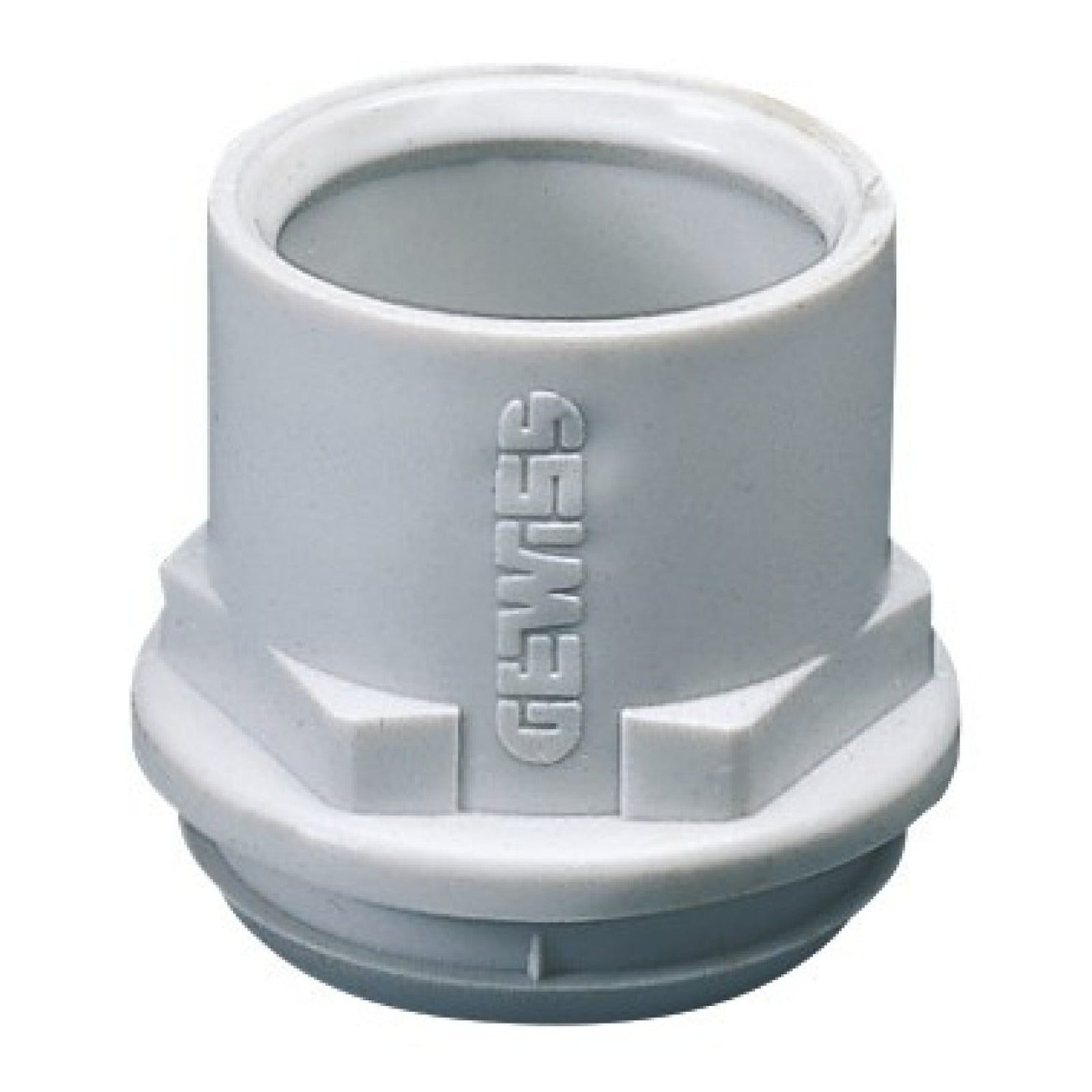 RACOR TUBO-CAJA EN POLÍMERO ANITICHOQUE - ORIFICIO Ø 29MM - PARA TUBO Ø 25MM - GRIS RAL 7035 - IP44 - referencia GW50424