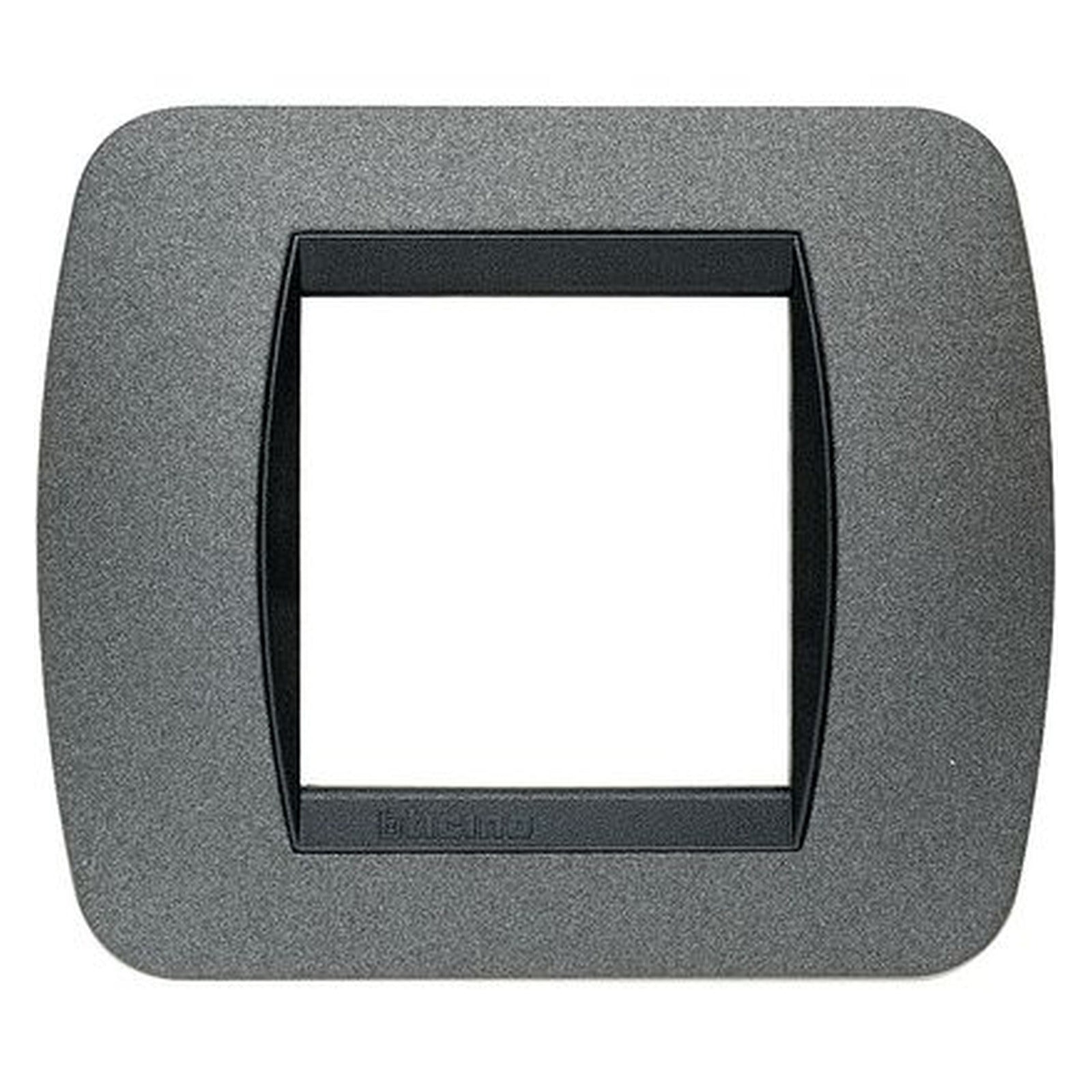 Placa BTicino Livinglight de 2 módulos en metal color grafito, L4802GF - referencia L4802GF