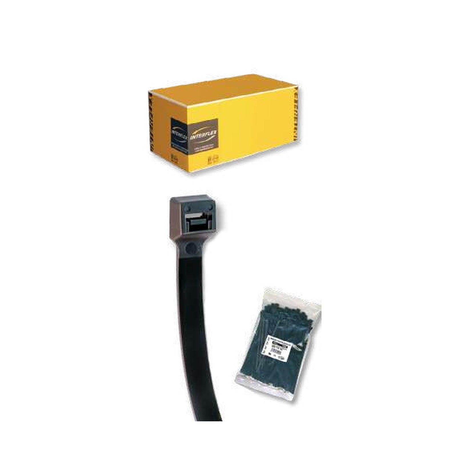 Brida de poliamida negra para exterior Interflex 8310, 280 x 3,5 mm - referencia 8310