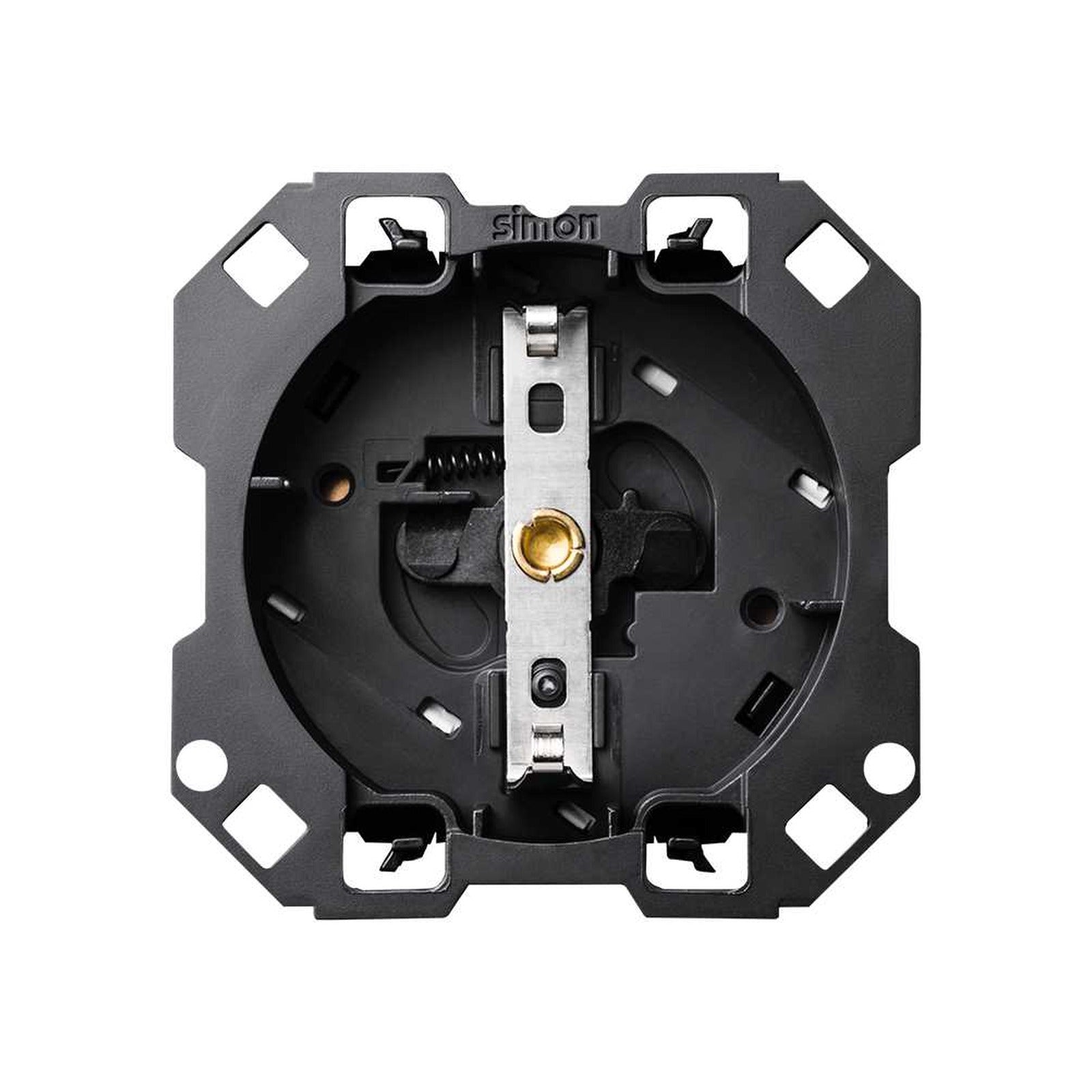 Base de enchufe Schuko 16 A 250 V~ con sistema de embornamiento 1click® Simon 100 - referencia 10000432-039