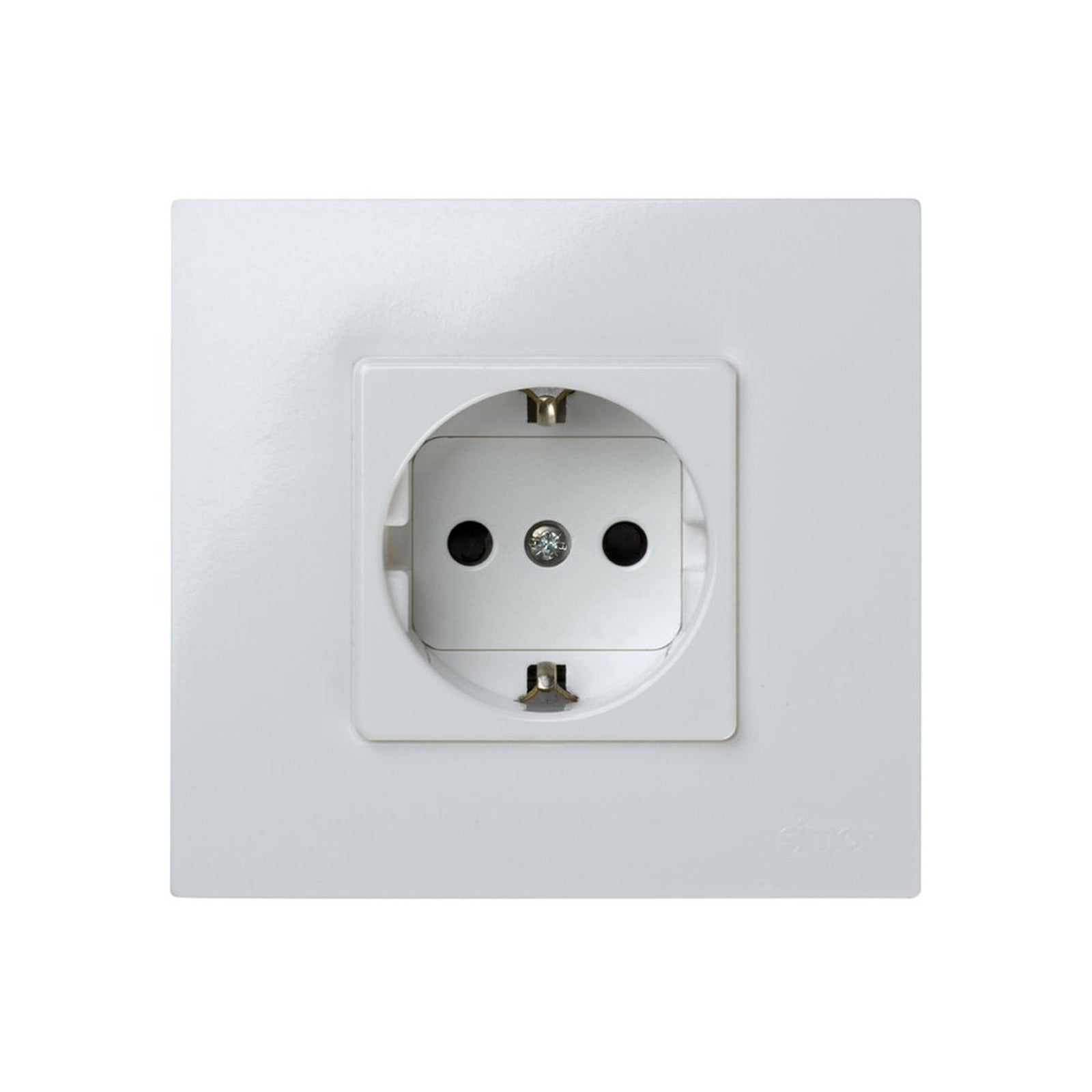 Base de enchufe Schuko monobloc 16 A 250 V~ con disp. seguridad y sistema de embornamiento rápido blanco Simon 27 Play - referencia 2791432-030