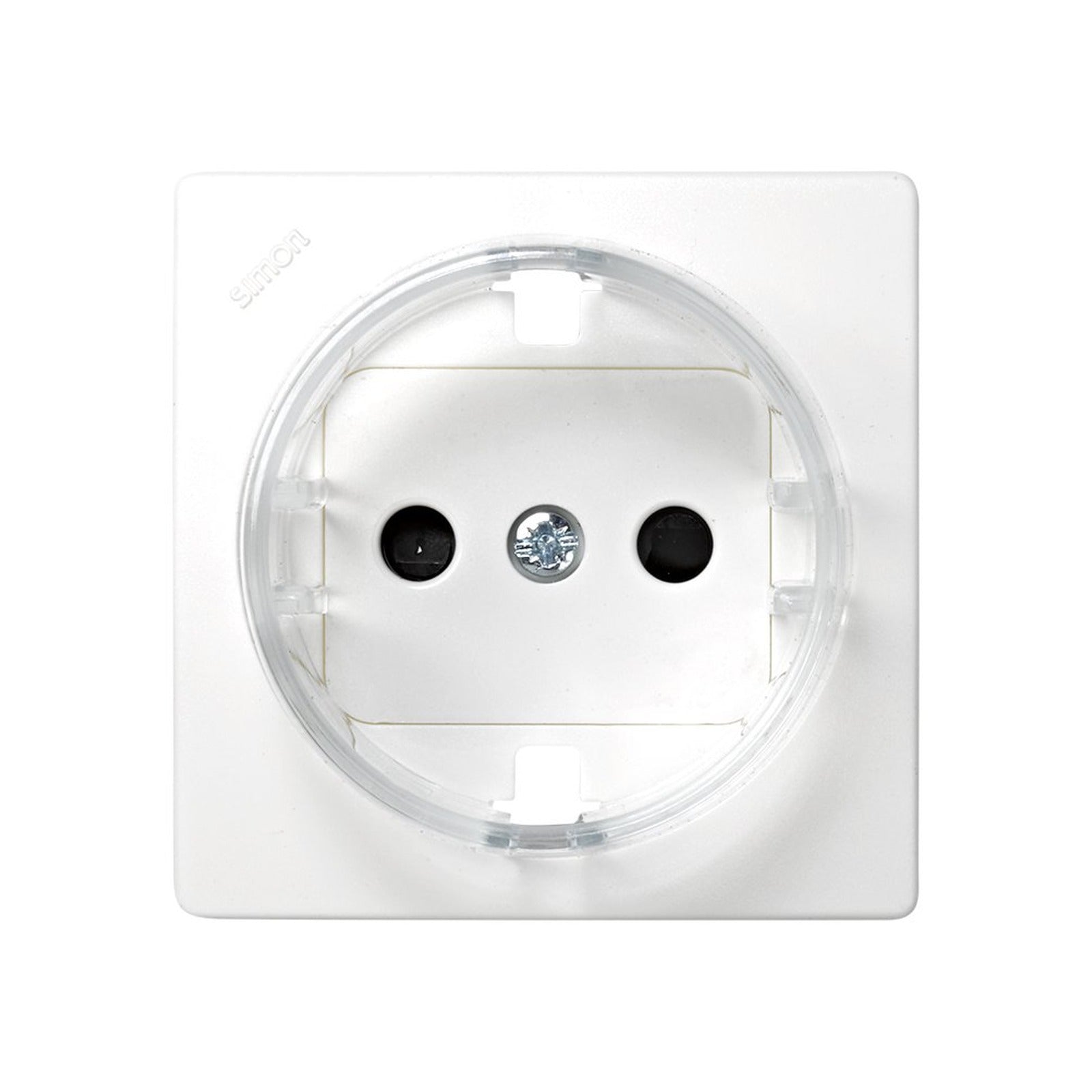 Tapa con dispositivo de seguridad para la base de enchufe Schuko blanco Simon 73 Loft - referencia 73041-60