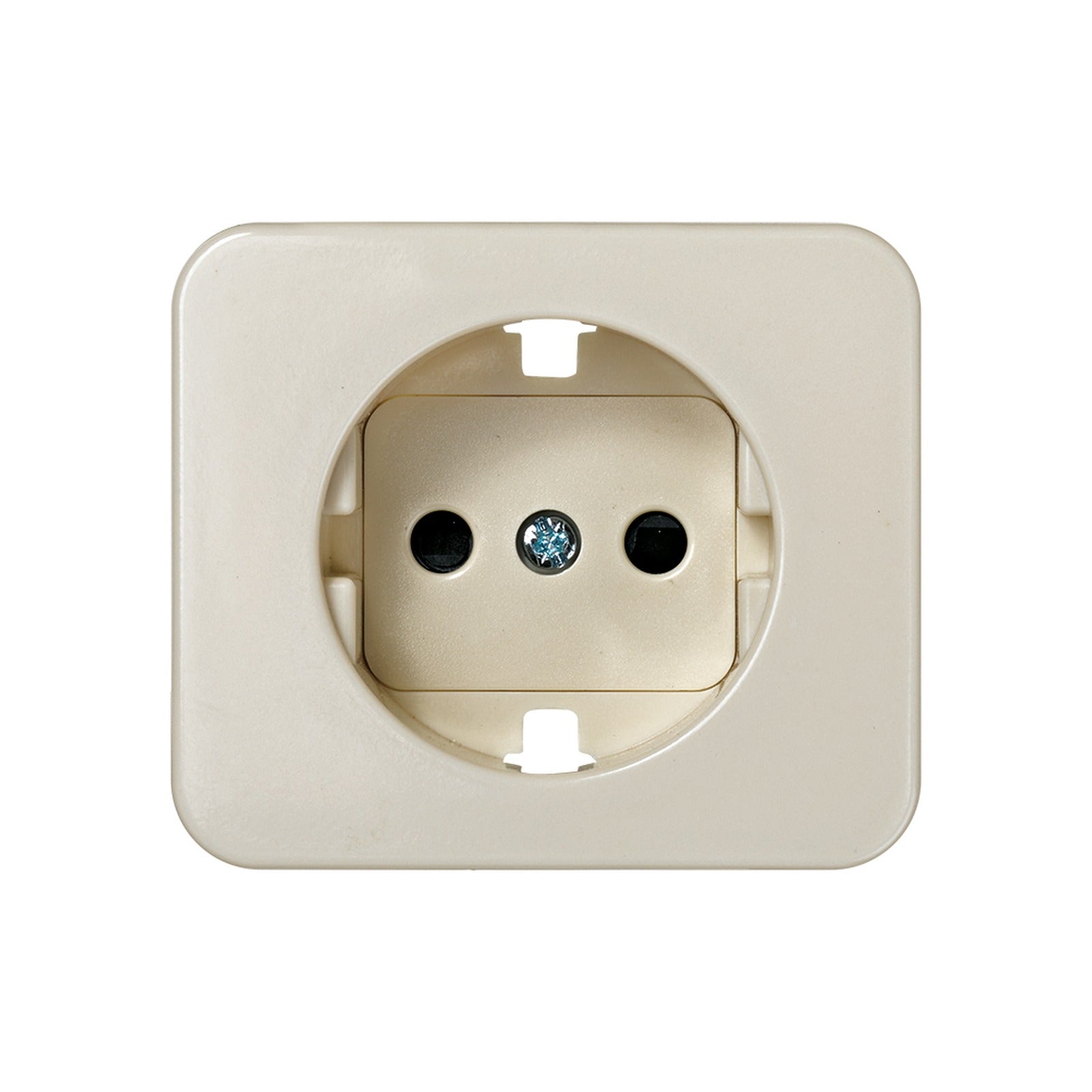 Tapa con dispositivo de seguridad para la base de enchufe Schuko marfil Simon 75 - referencia 75041-61