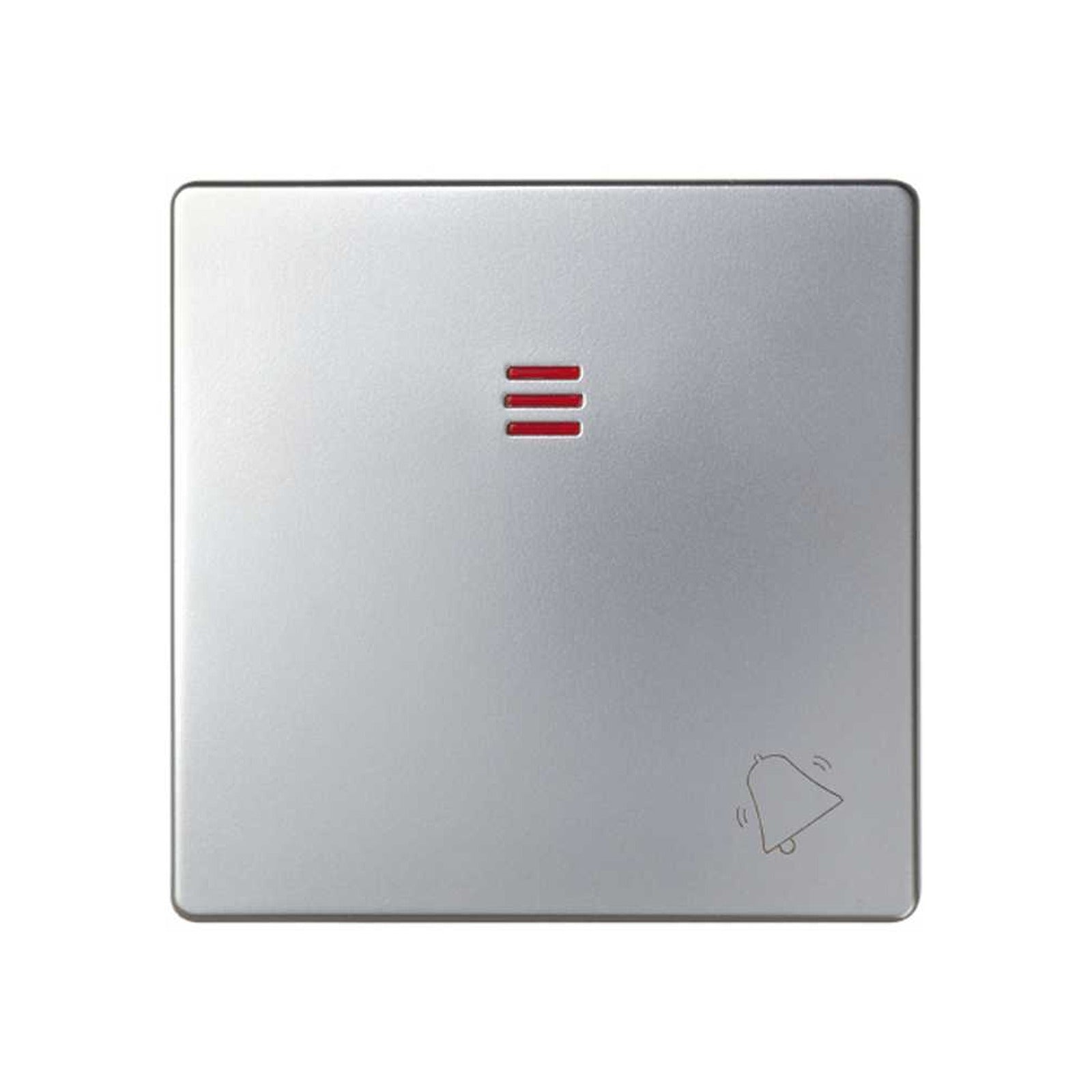 Tecla individual con visor y grabado campana aluminio Simon 82 - referencia 82015-33