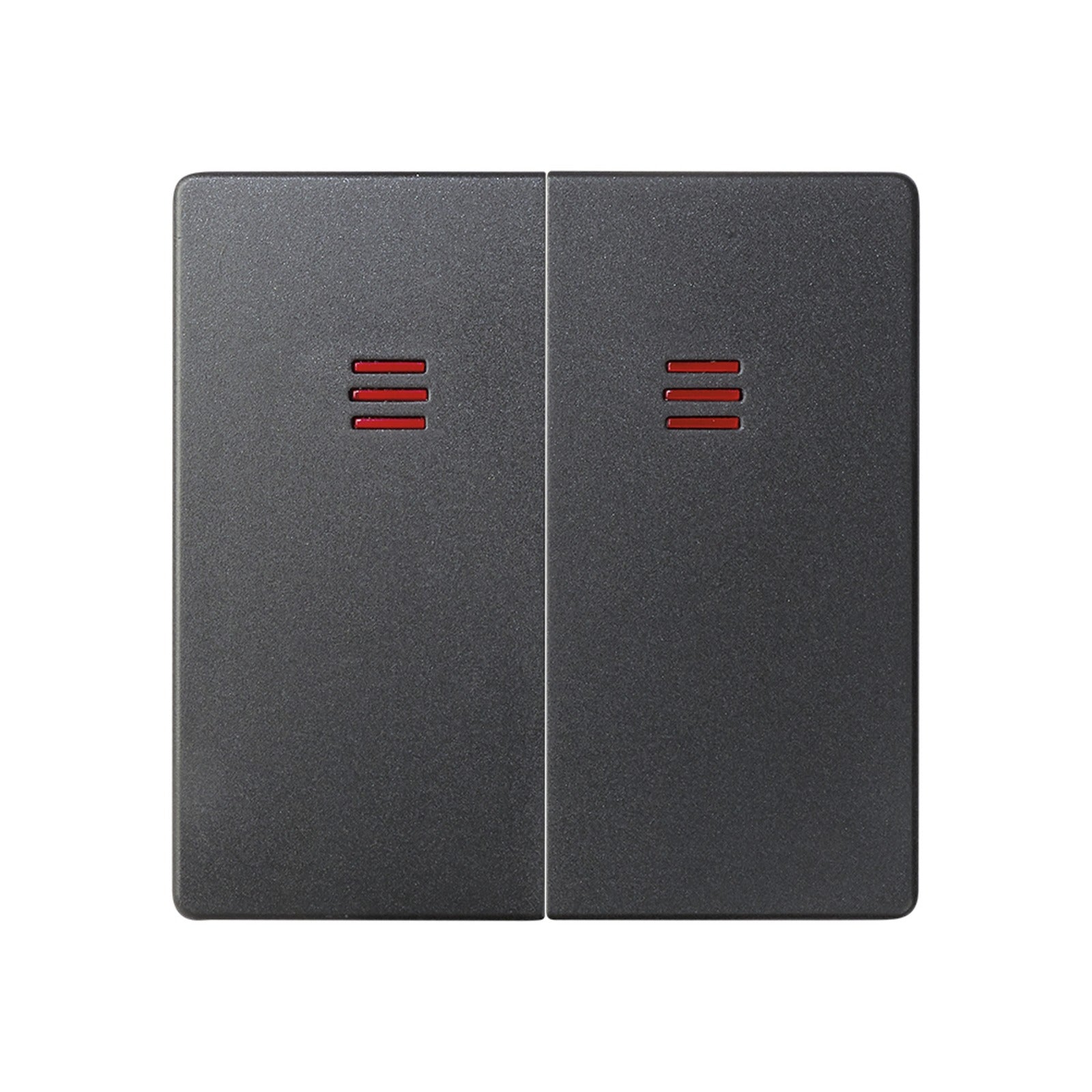 Tecla doble con visor para mecanismos de mando grafito Simon 82 - referencia 82025-38