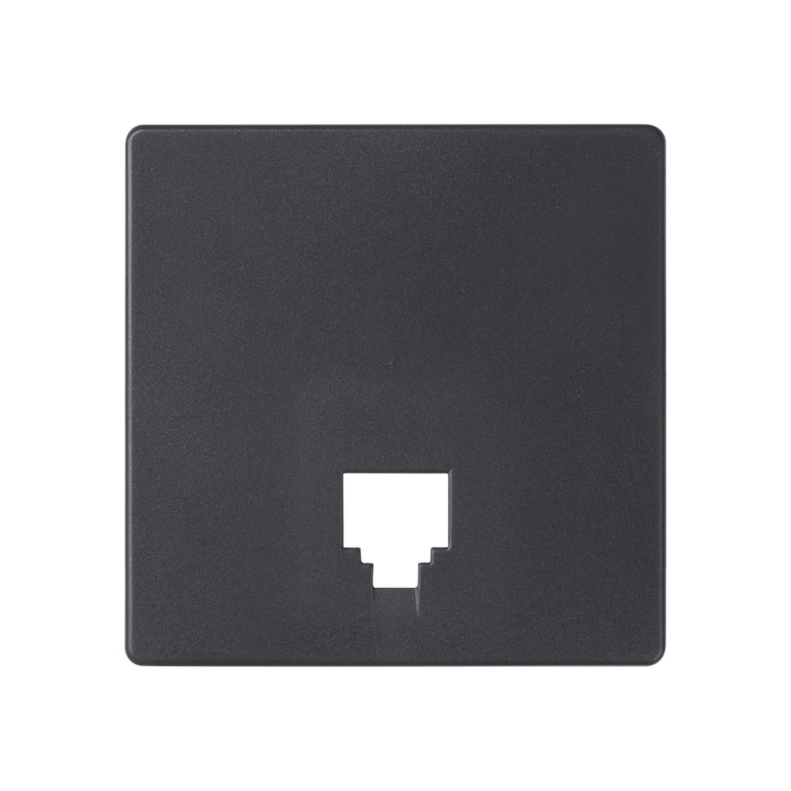 Placa para tomas telefónicas con conectores RJ11 y RJ12 grafito Simon 82 - referencia 82062-68