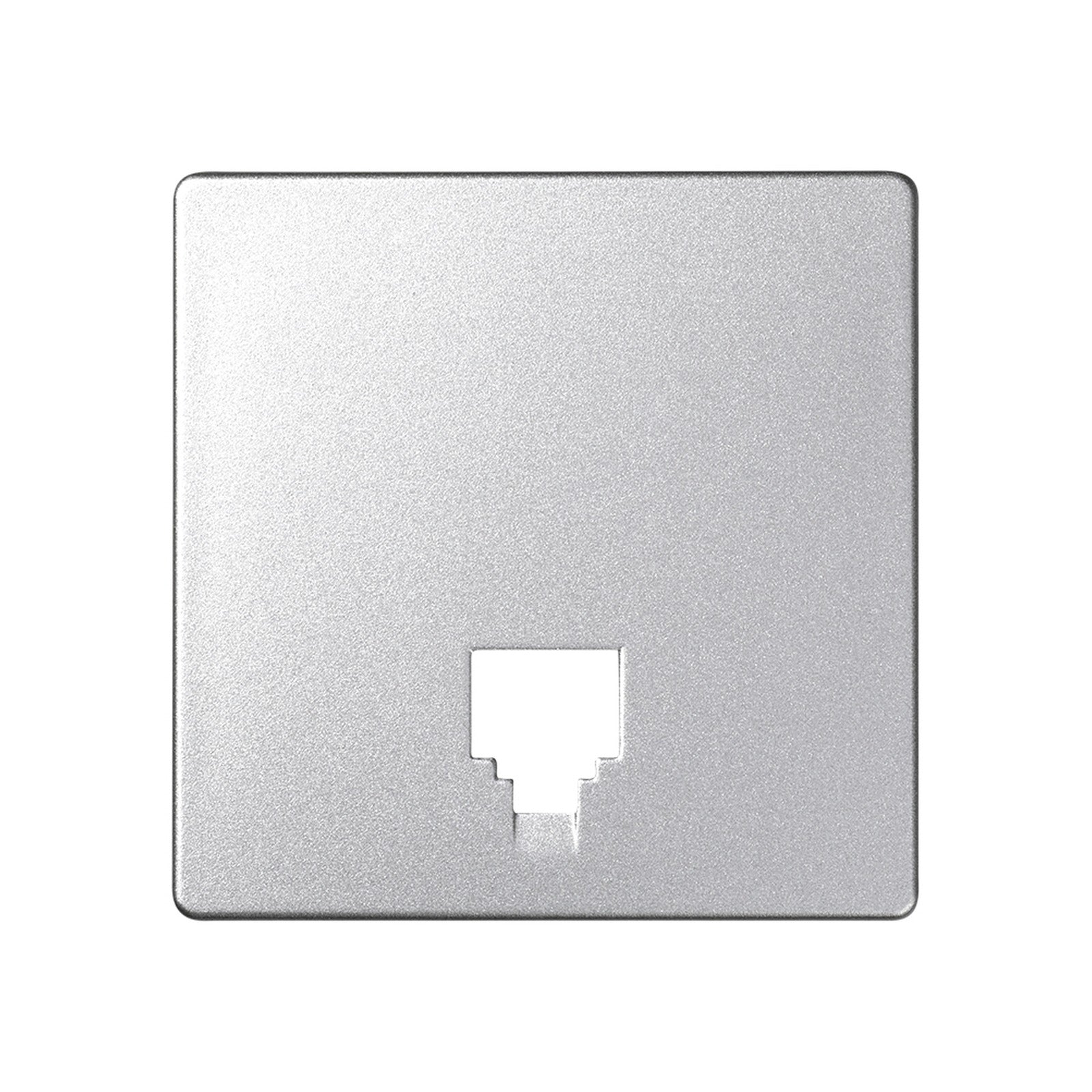 Placa para tomas telefónicas con conectores RJ11 y RJ12 aluminio frío Simon 82 Detail - referencia 82062-93