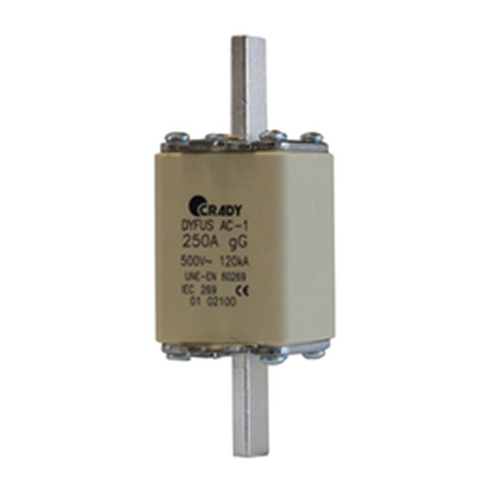 Fusible NH-1 de 250A (500/690 Vac). Clase gG Crady – Ref. 0102100 - referencia 0102100