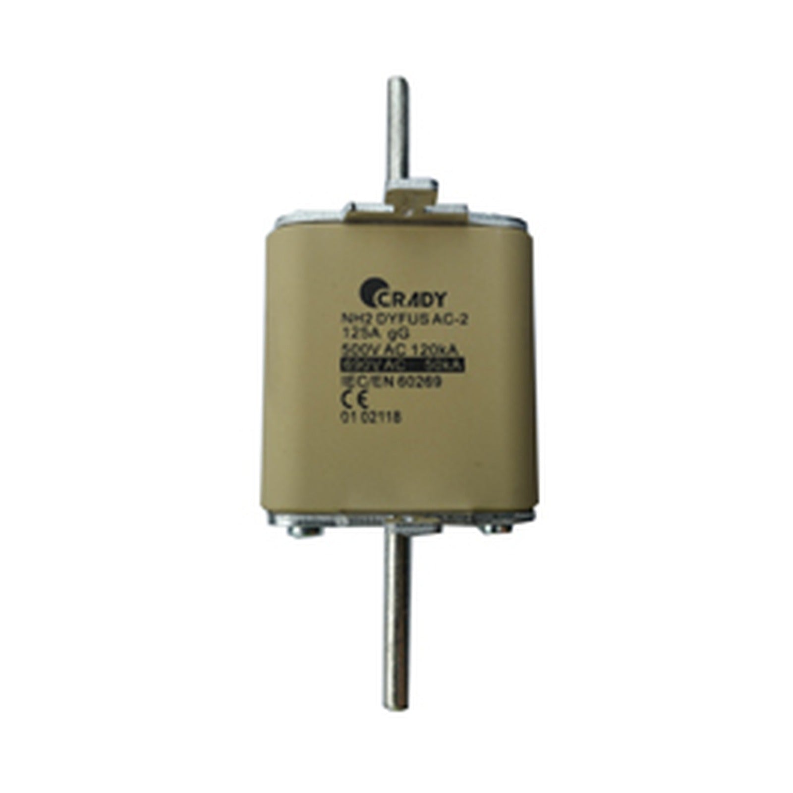 Fusible NH-2 de 125A (500/690 Vac). Clase gG Crady – Ref. 0102118 - referencia 0102118