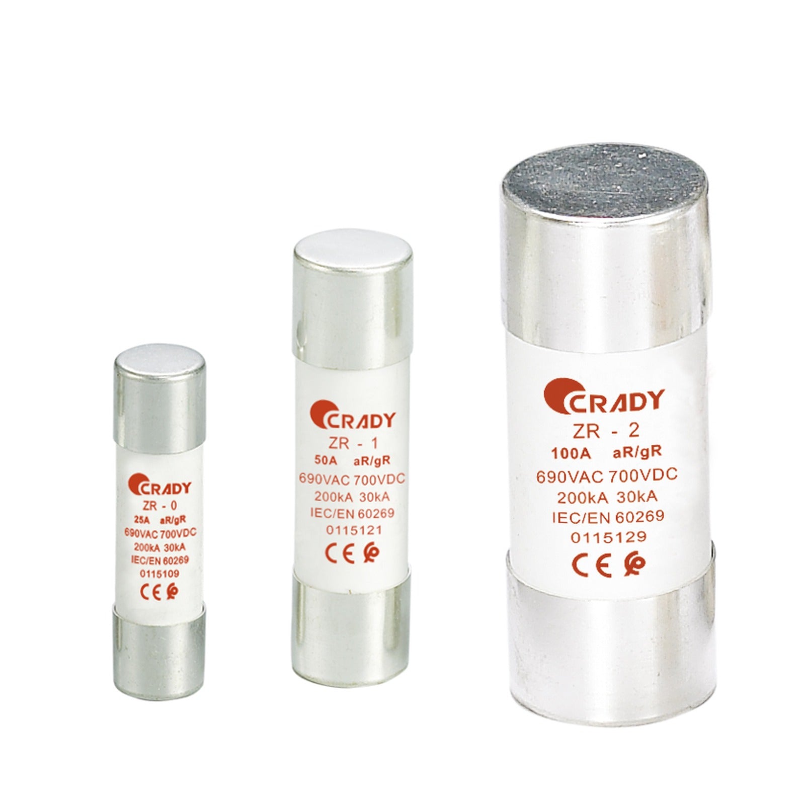 Fusible tamaño 0 de 6A (690 Vac/700 Vdc). Clase aR Crady – Ref. 0115103 - referencia 0115103