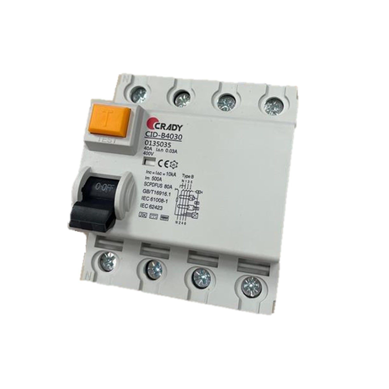 Interruptor diferencial clase B, CID-B4030-4 Crady – Ref. 0135055 - referencia 0135055
