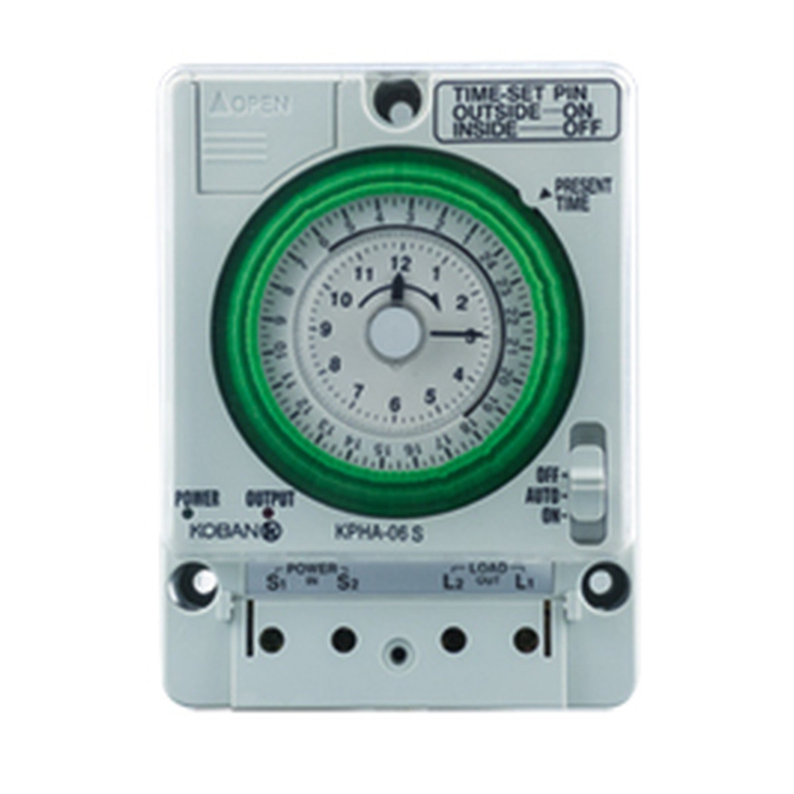 Interruptor horario analógico de cinco módulos, carril DIN KPHA-06S Koban – Ref. 0767615 - referencia 0767615