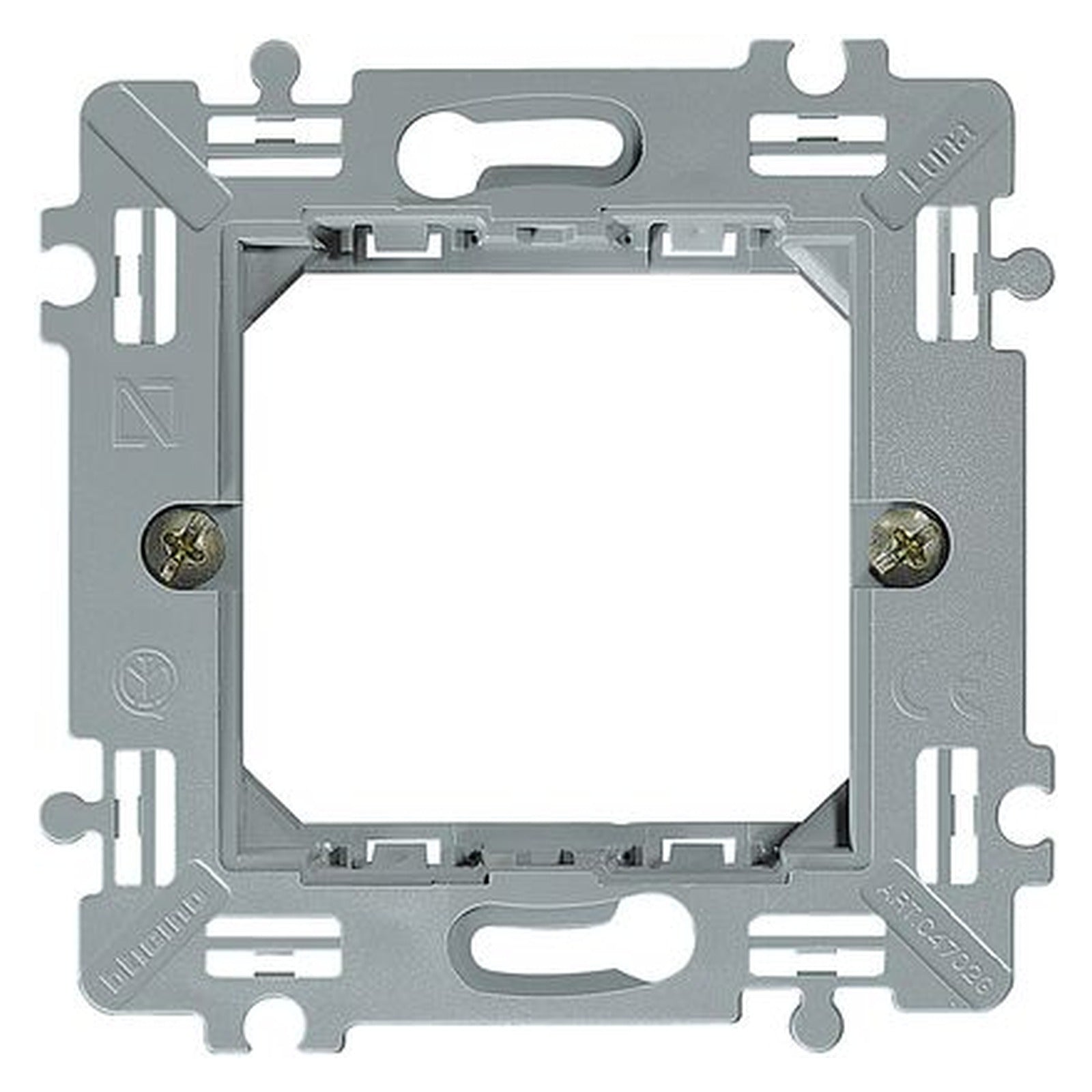 Soporte universal BTicino Livinglight de 2 módulos con tornillos, C4702 - referencia C4702