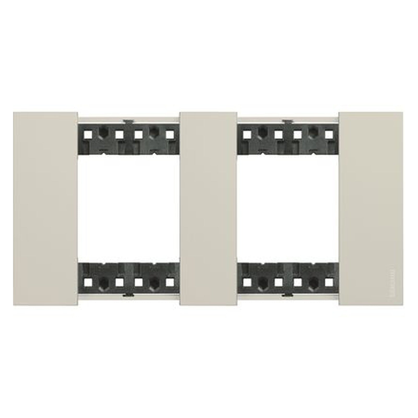 Placa BTicino Living Now de 2+2 módulos, acabado arena, KA4802M2KM - referencia KA4802M2KM