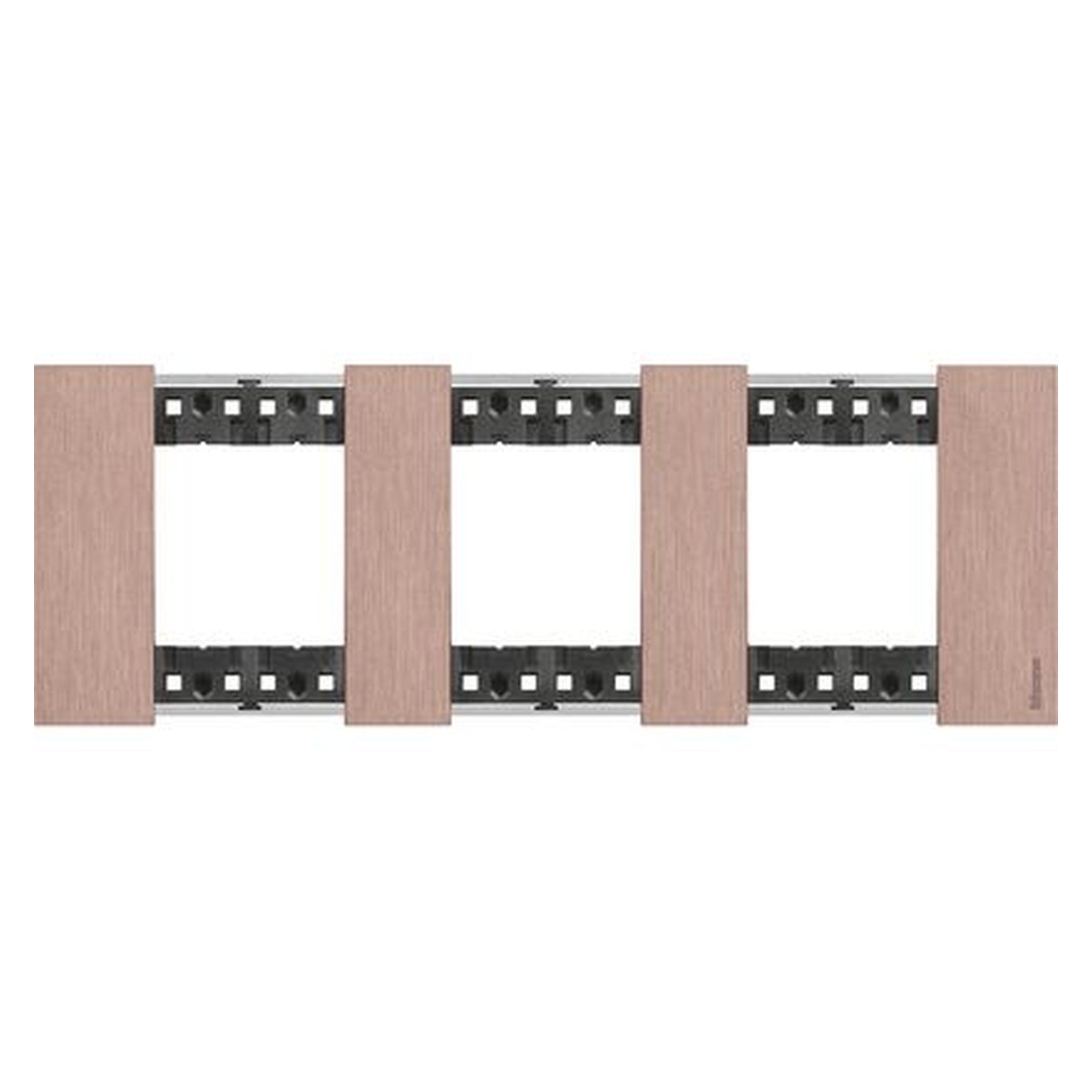 Placa BTicino Living Now de 2+2+2 módulos, acabado cobre, KA4802M3ZM - referencia KA4802M3ZM
