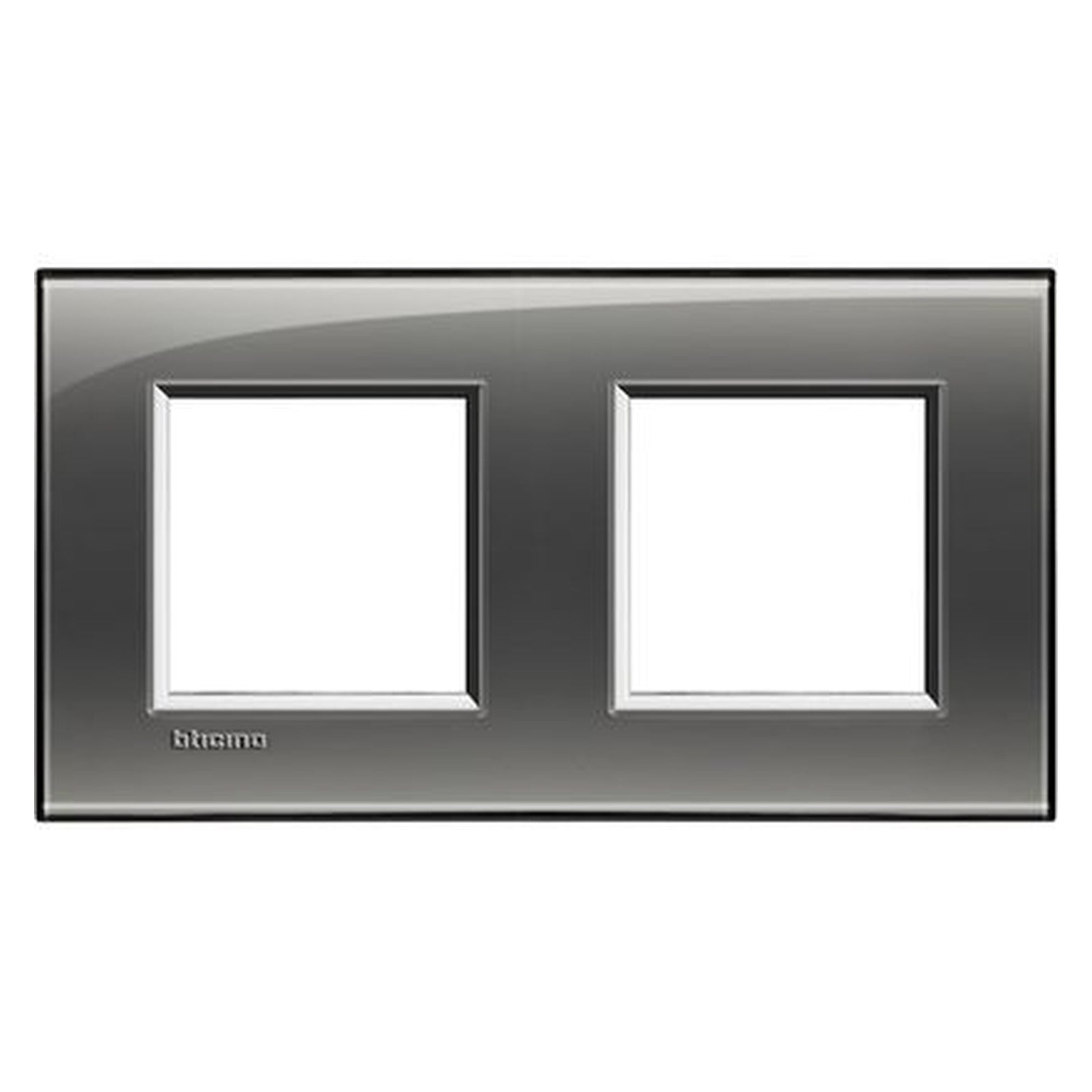 Placa BTicino Livinglight Air de 2+2 módulos, acabado fumé, LNA4802M2KF - referencia LNA4802M2KF