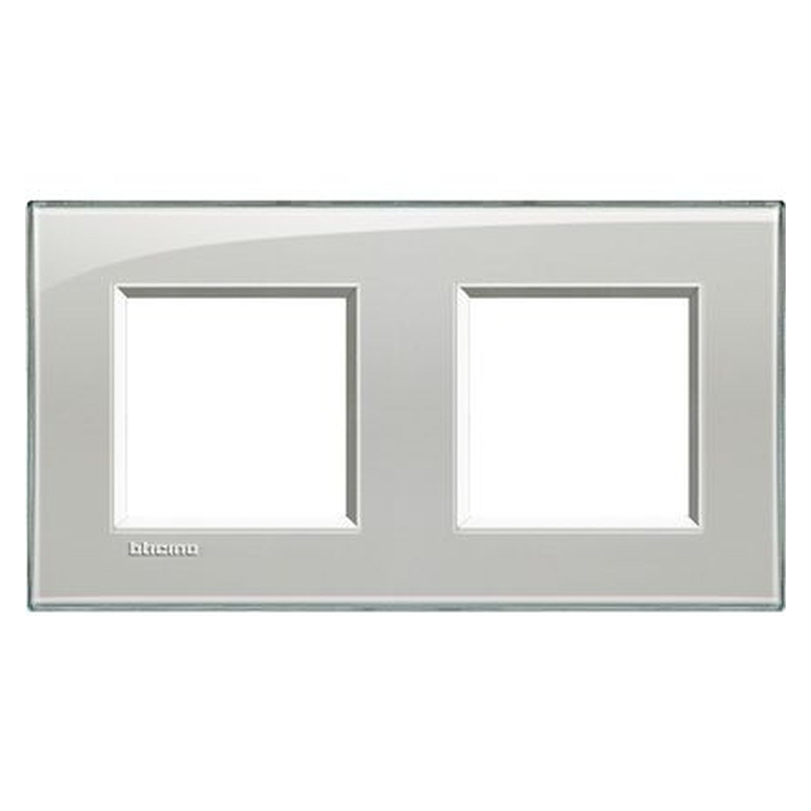 Placa BTicino Livinglight Air de 2+2 módulos, acabado gris hielo, LNA4802M2KG - referencia LNA4802M2KG