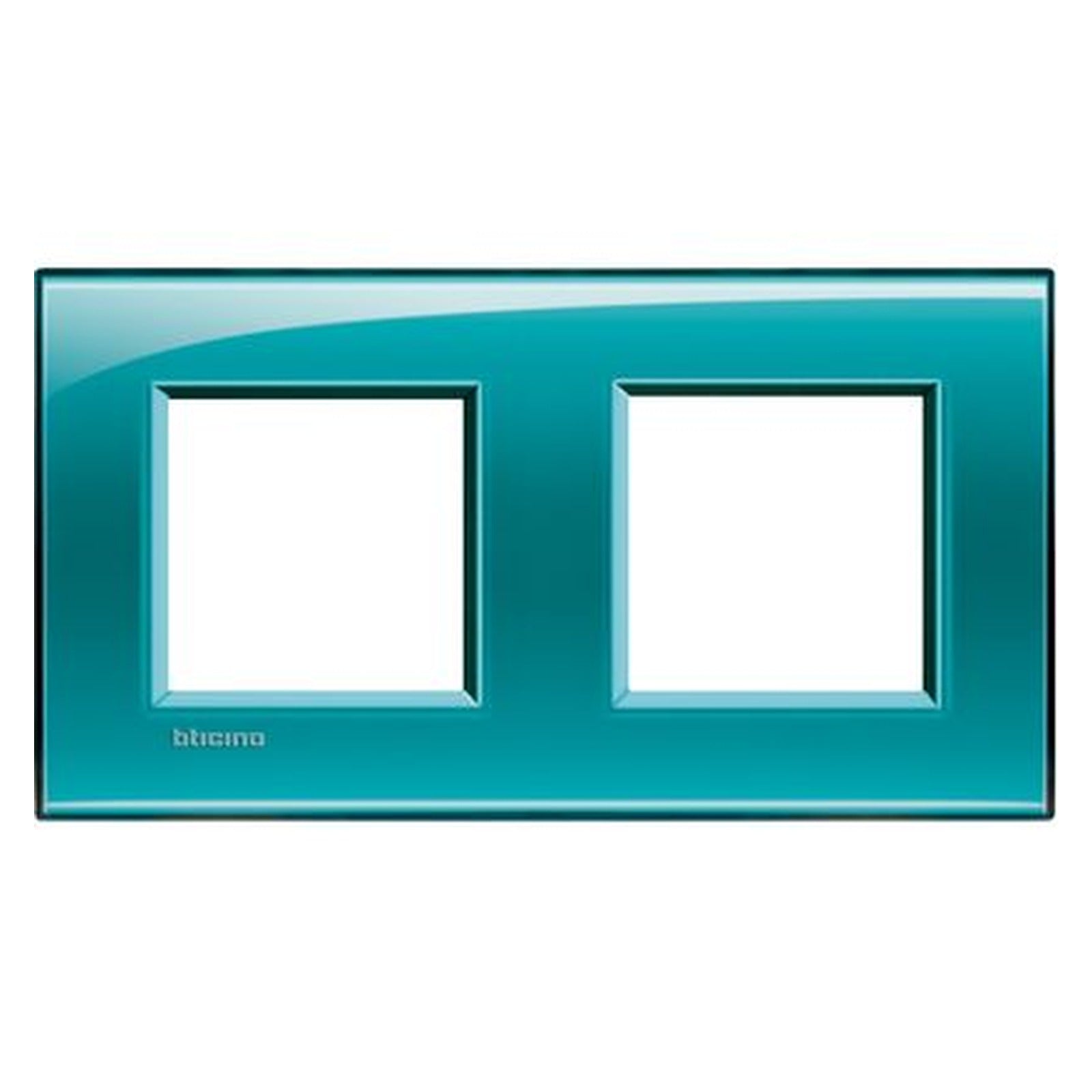 Placa BTicino Livinglight Air de 2+2 módulos, acabado verde Deep, LNA4802M2VD - referencia LNA4802M2VD