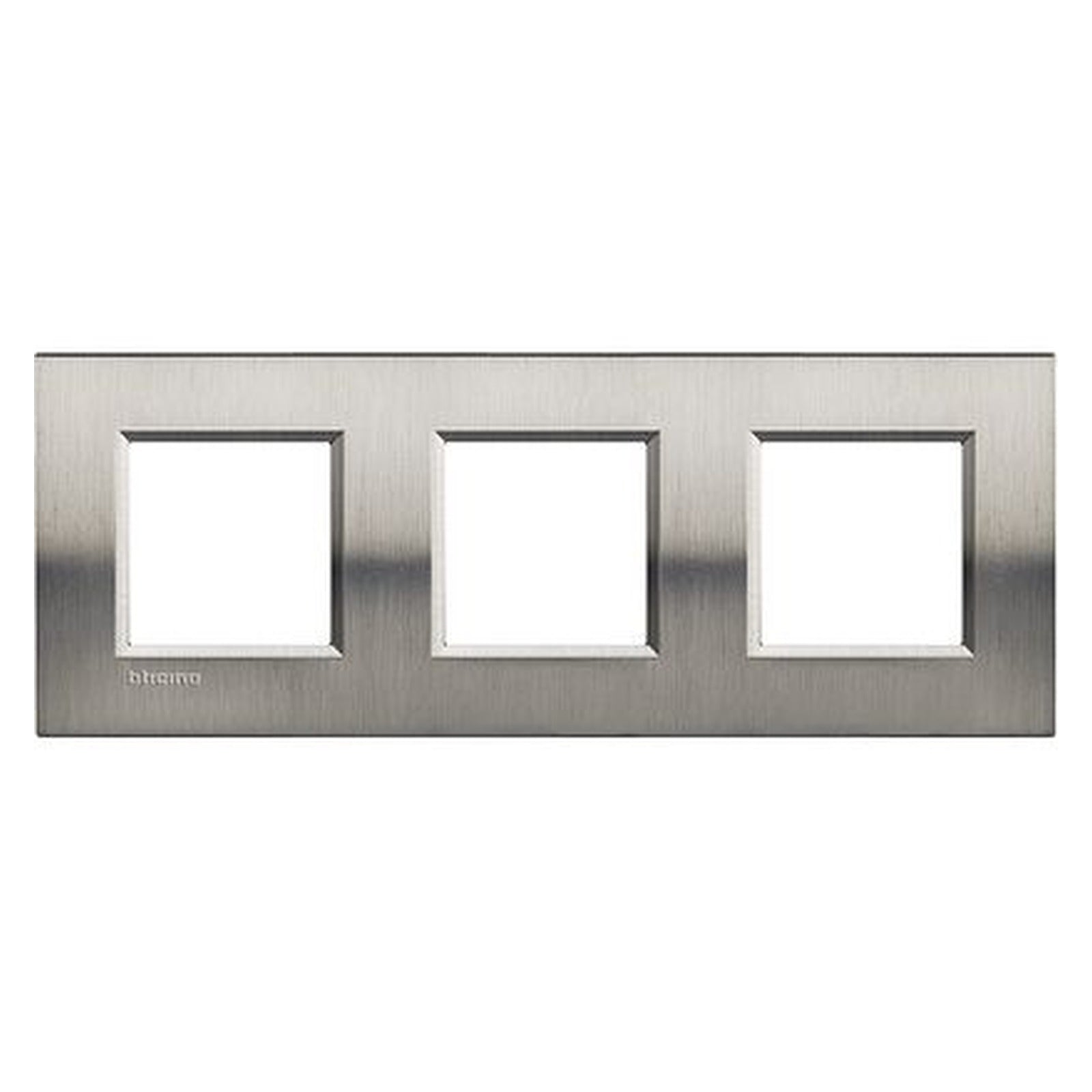 Placa BTicino Livinglight Air de 2+2+2 módulos, acabado acero pulido, LNA4802M3ACS - referencia LNA4802M3ACS
