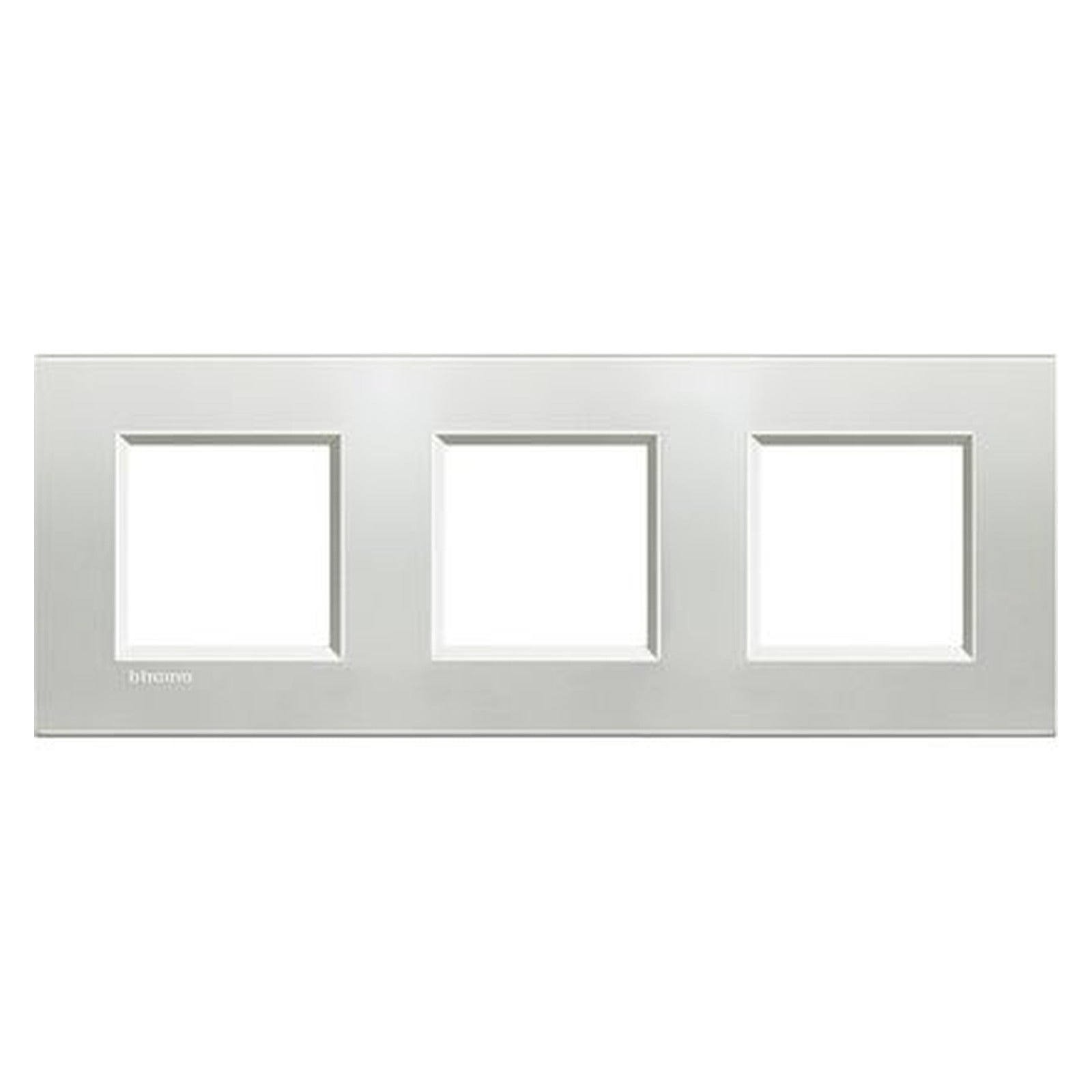 Placa BTicino Livinglight Air de 2+2+2 módulos, acabado plata, LNA4802M3AG - referencia LNA4802M3AG
