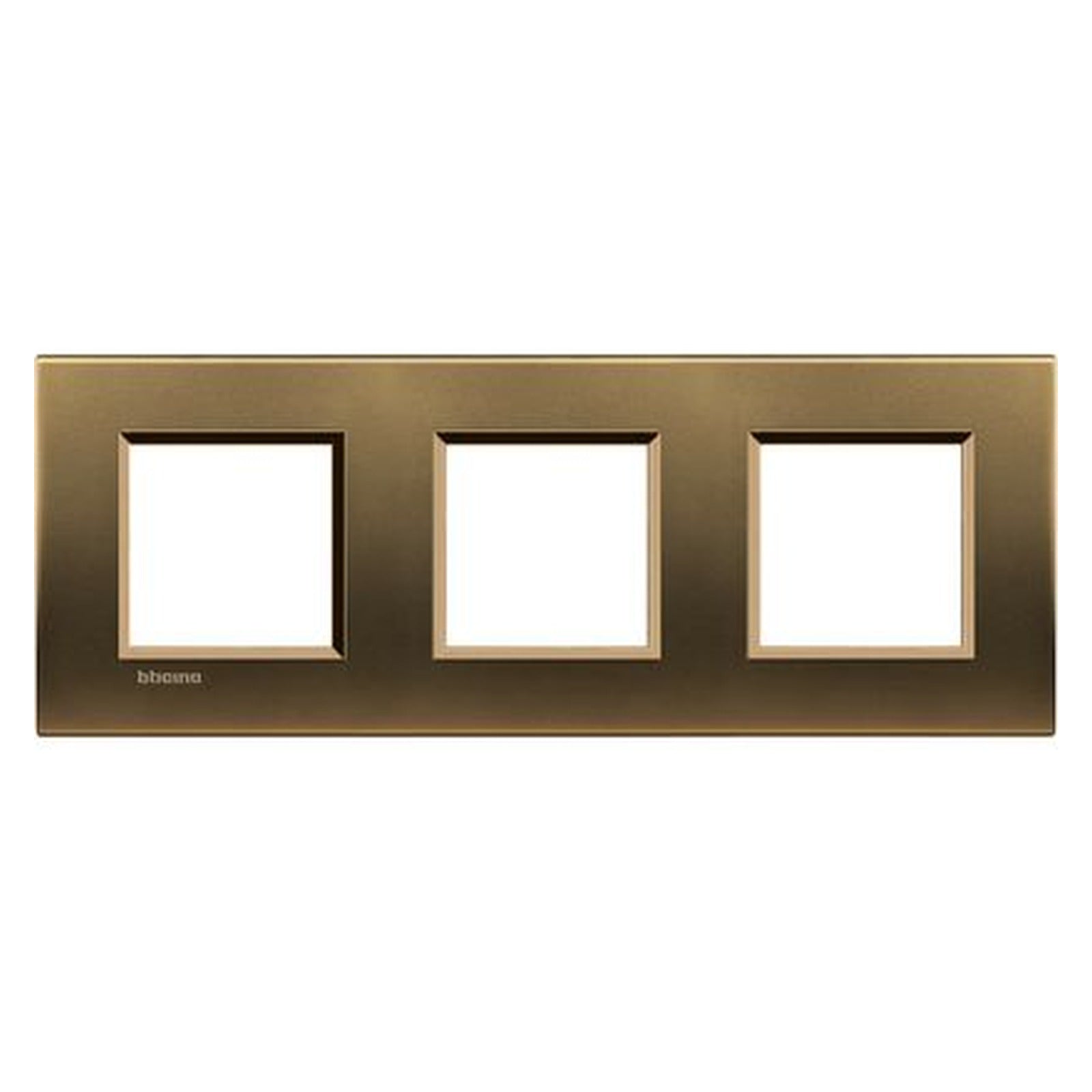 Placa BTicino Livinglight Air de 2+2+2 módulos, acabado bronce, LNA4802M3BZ - referencia LNA4802M3BZ