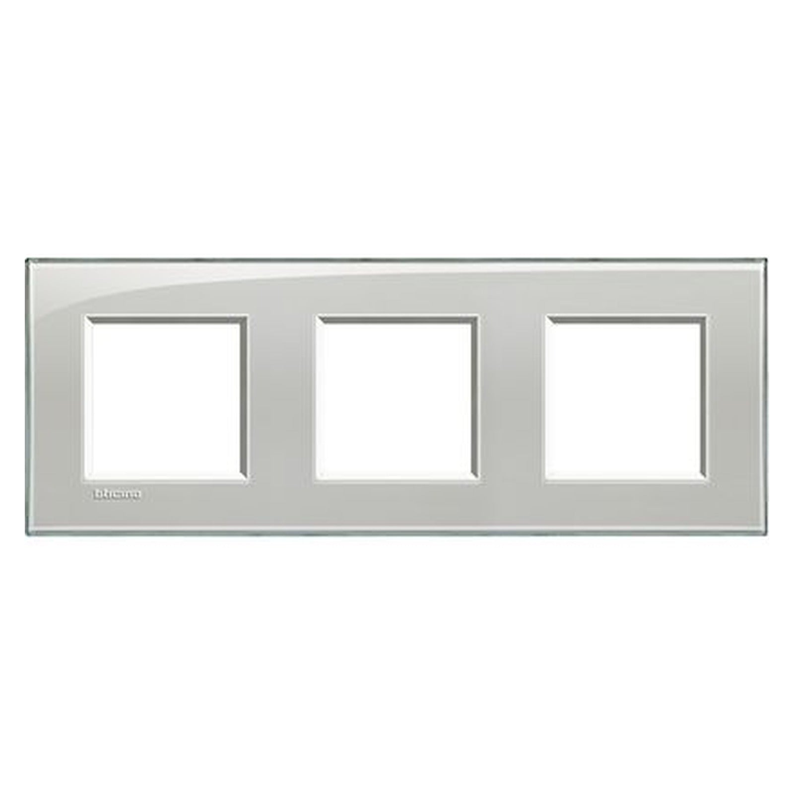 Placa BTicino Livinglight Air de 2+2+2 módulos, acabado gris hielo, LNA4802M3KG - referencia LNA4802M3KG