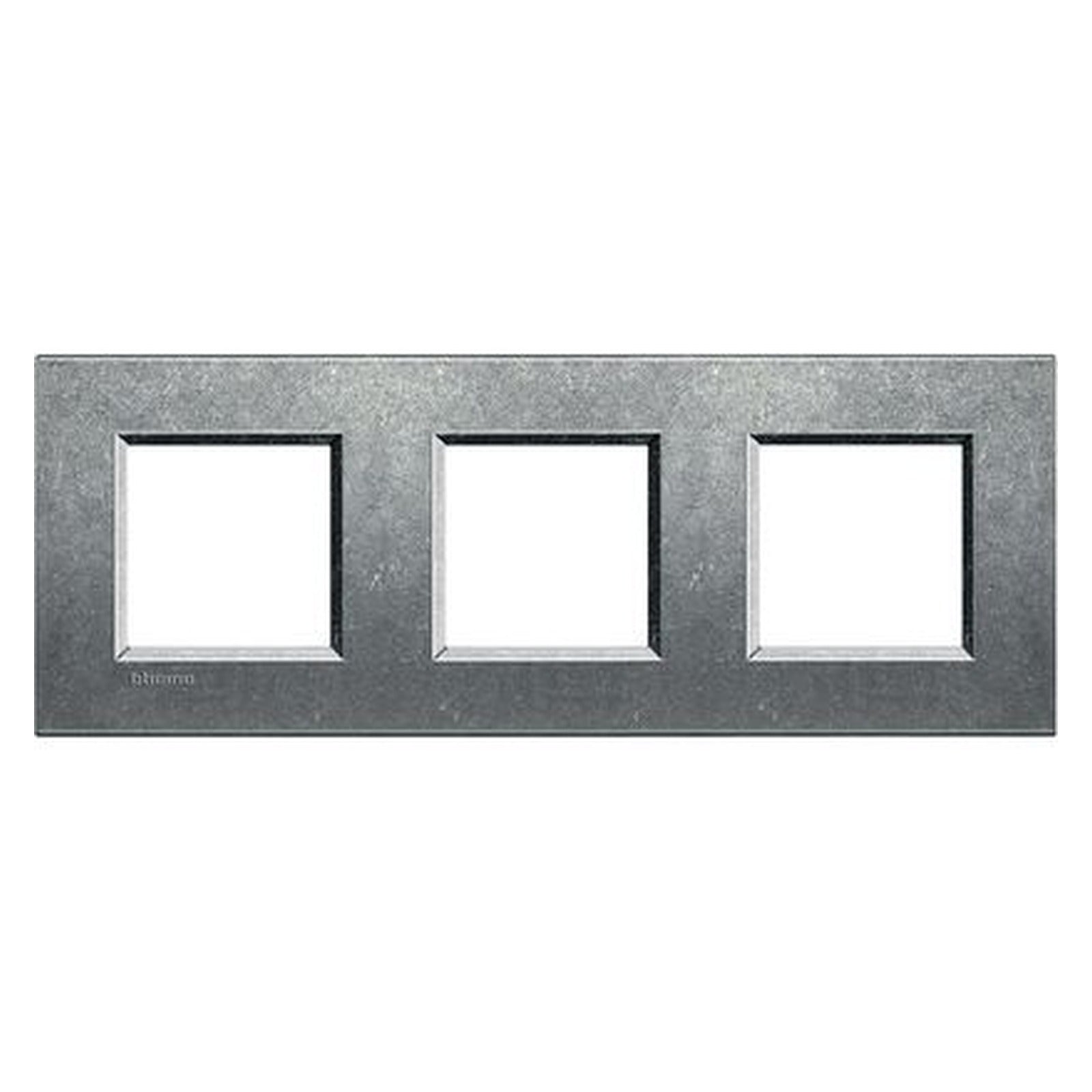 Placa BTicino Livinglight Air de 2+2+2 módulos, acabado Native, LNA4802M3NA - referencia LNA4802M3NA