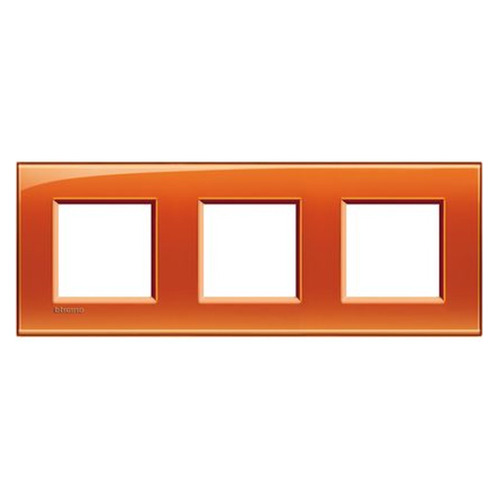 Placa BTicino Livinglight Air de 2+2+2 módulos, acabado naranja Deep, LNA4802M3OD - referencia LNA4802M3OD
