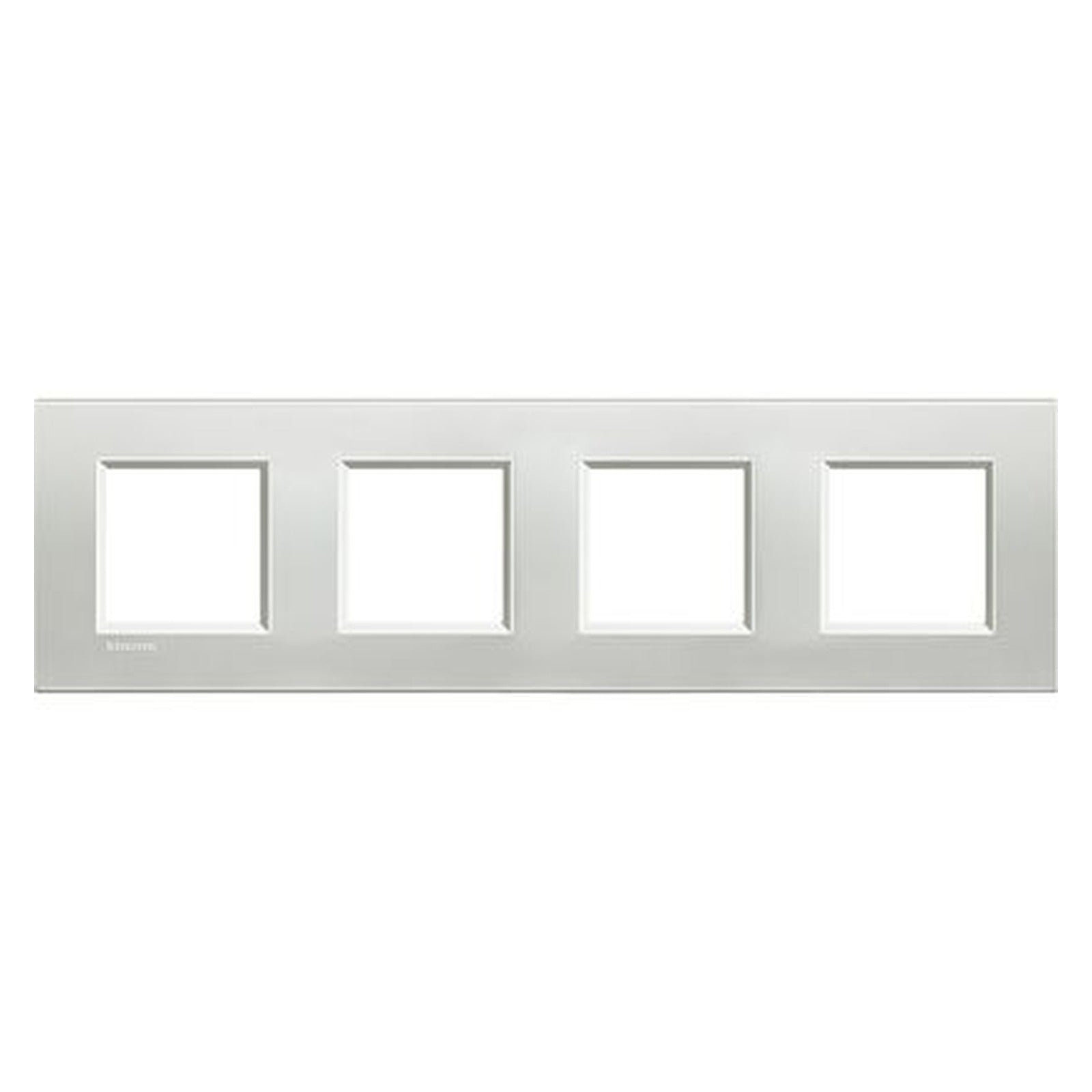 Placa BTicino Livinglight Air de 2+2+2+2 módulos, acabado plata, LNA4802M4AG - referencia LNA4802M4AG