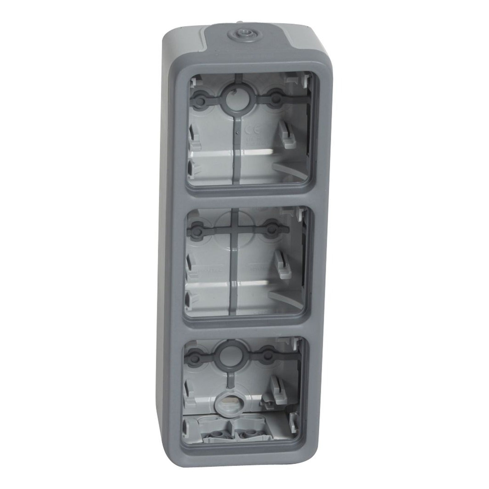 Placa Legrand Plexo de superficie para 3 elementos verticales, gris, 069679 - referencia 069679