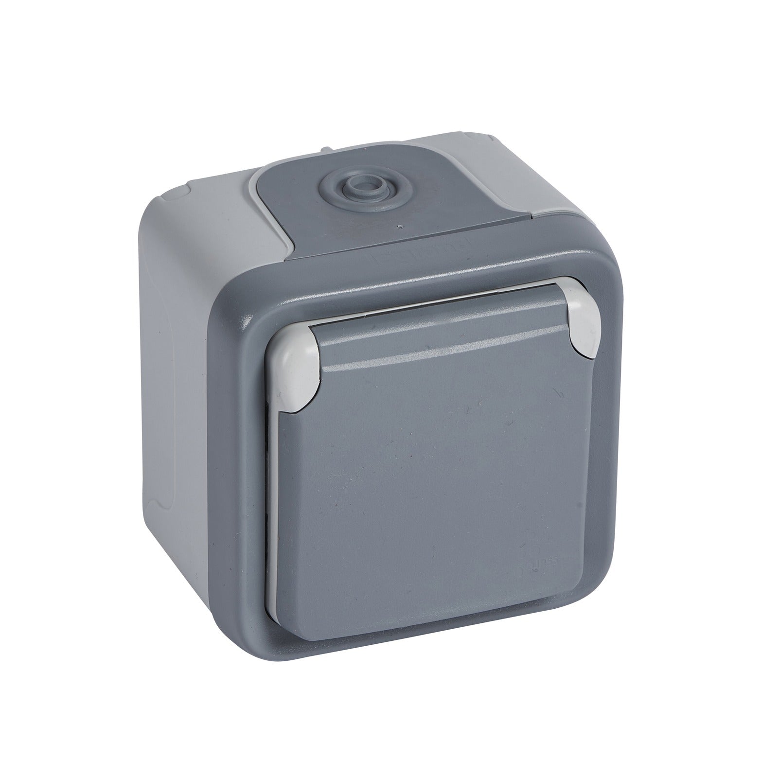 Base de corriente Legrand Plexo monobloc 2P+T, 16 A, conexión automática, gris, 069701 - referencia 069701