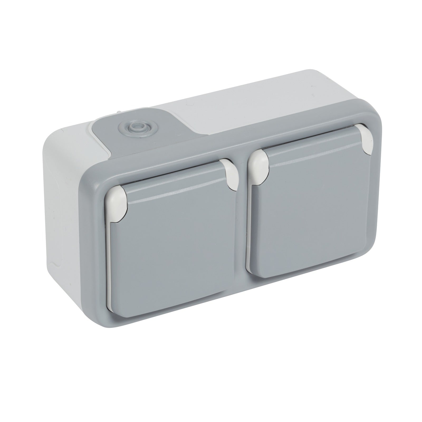 Base doble de corriente Legrand Plexo monobloc, 2 × 2P+T, horizontal, gris, 069702 - referencia 069702