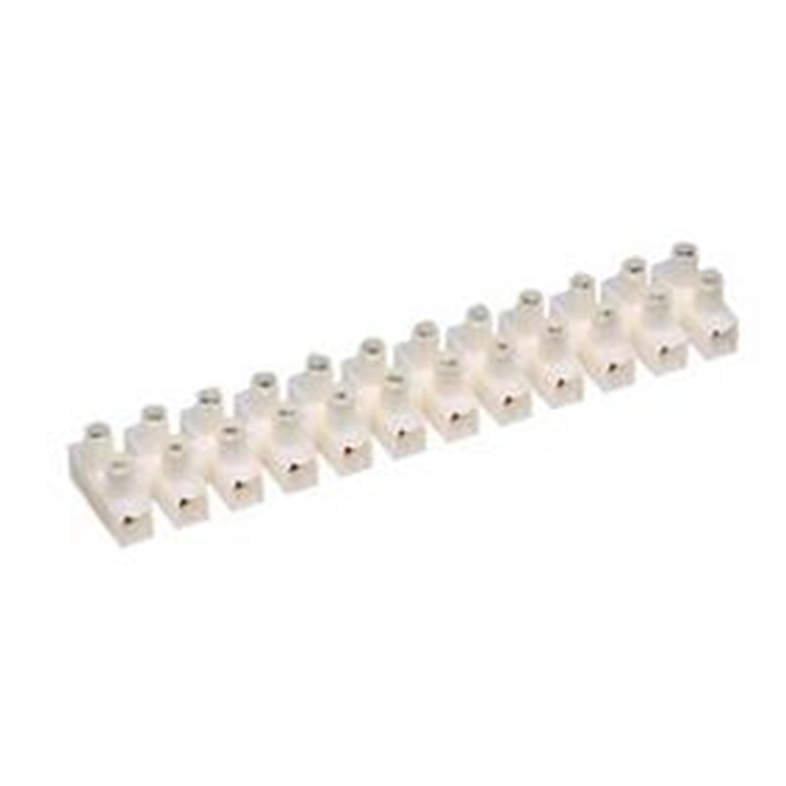 Regleta de conexión en poliamida 6.6, color blanco. Sección 16 mm². 12 conductores, 450 V TS 16 NA Crady – Ref. 0776016 - referencia 0776016
