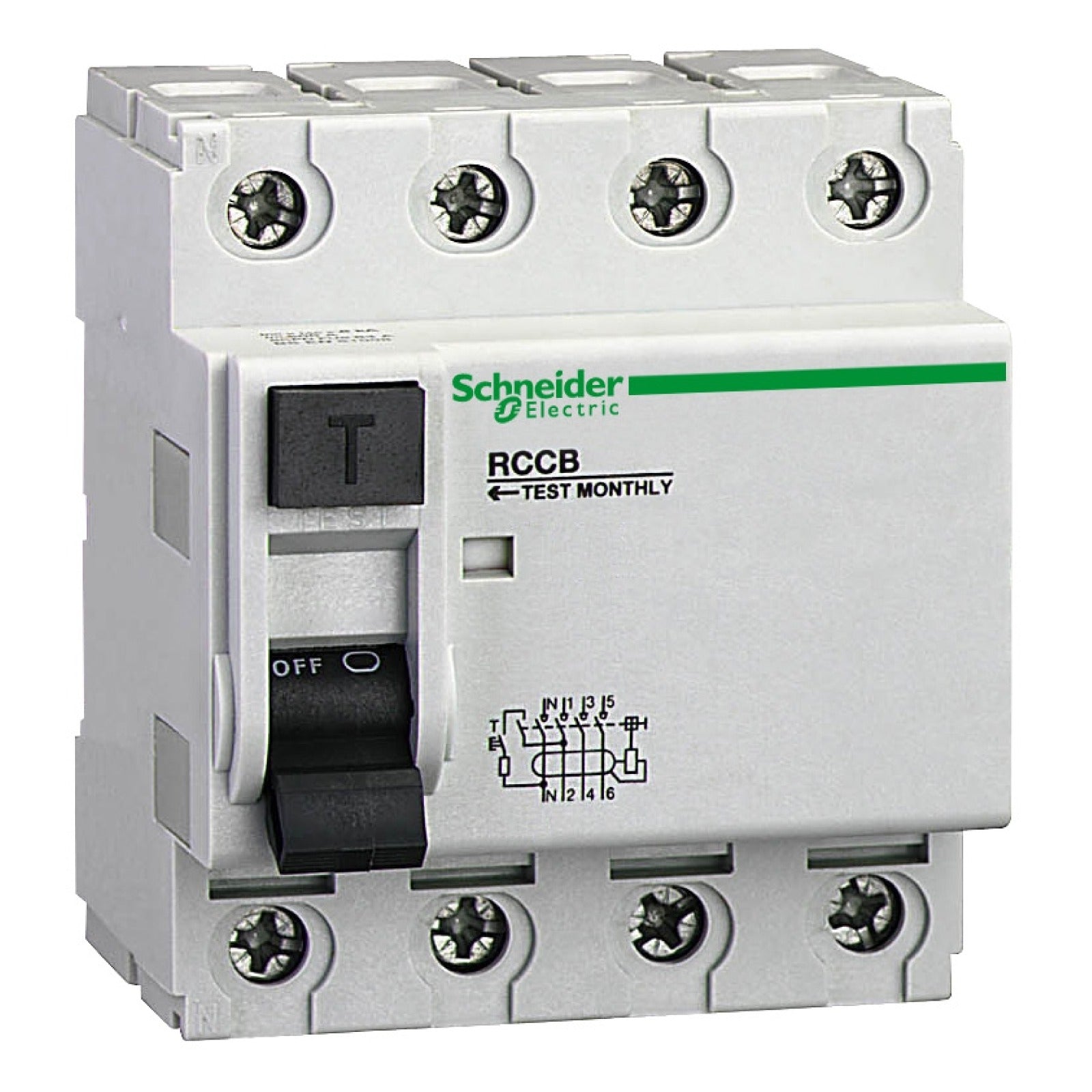 Interruptor diferencial Schneider Electric ID, 4P, 63 A, 300 mA, clase AC, 23049 - referencia 23049
