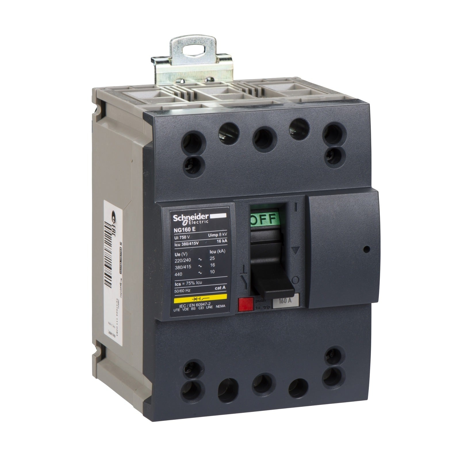 Interruptor automático Schneider Electric NG160E, 3P, 160 A, unidad TMD, 28600 - referencia 28600
