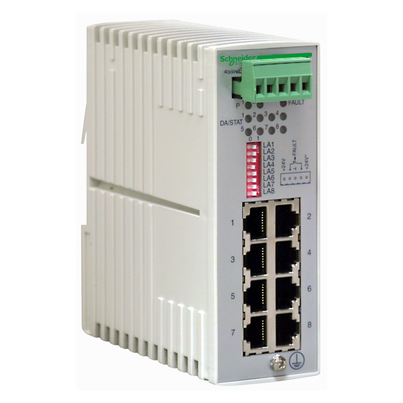 Concentrador Ethernet Schneider Electric ConneXium de 8 puertos 10/100BASE-TX, 499NES18100 - referencia 499NES18100