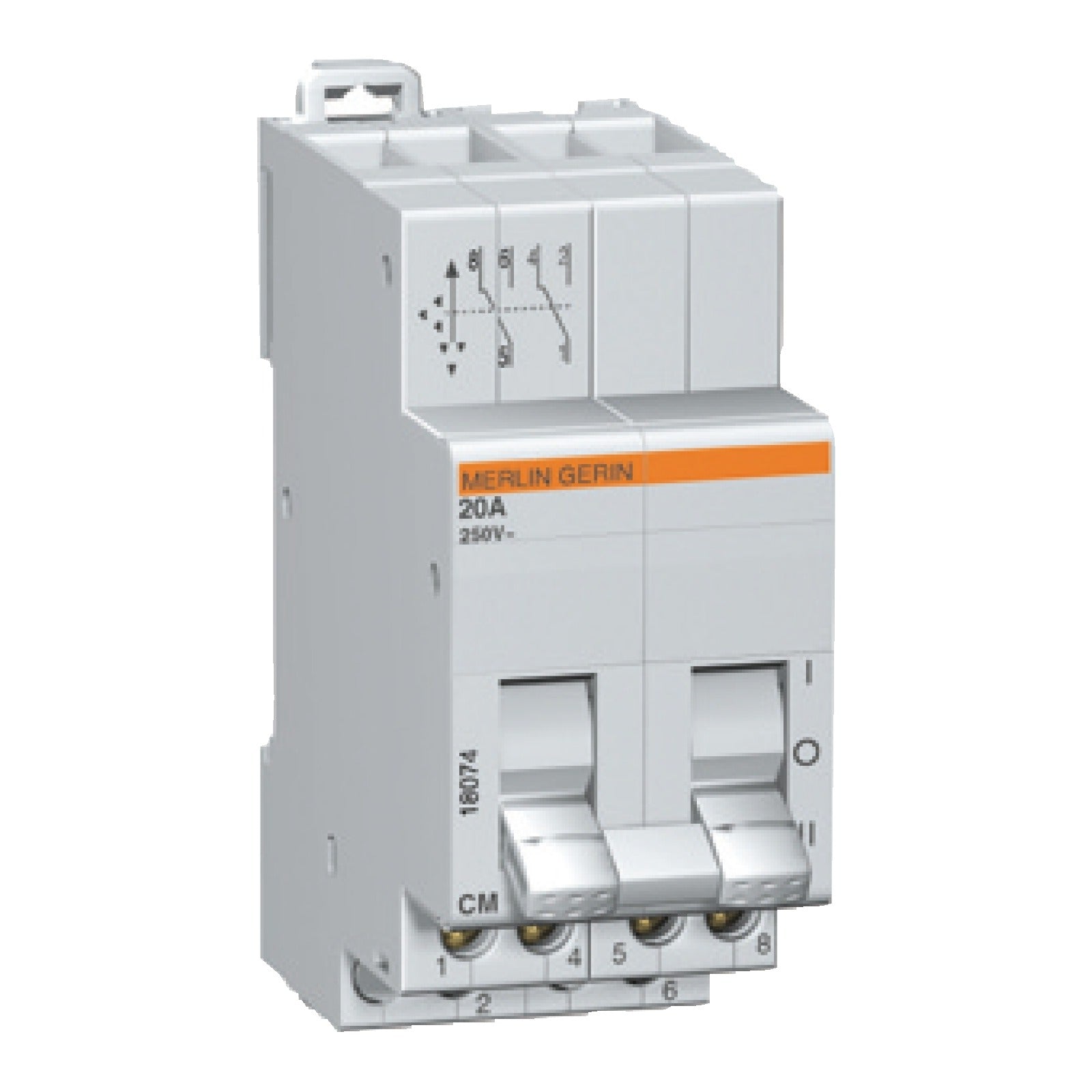 Selector con llave Schneider Electric de 3 posiciones, 1 contacto conmutado, 20 A, 250 V, 18073 - referencia 18073