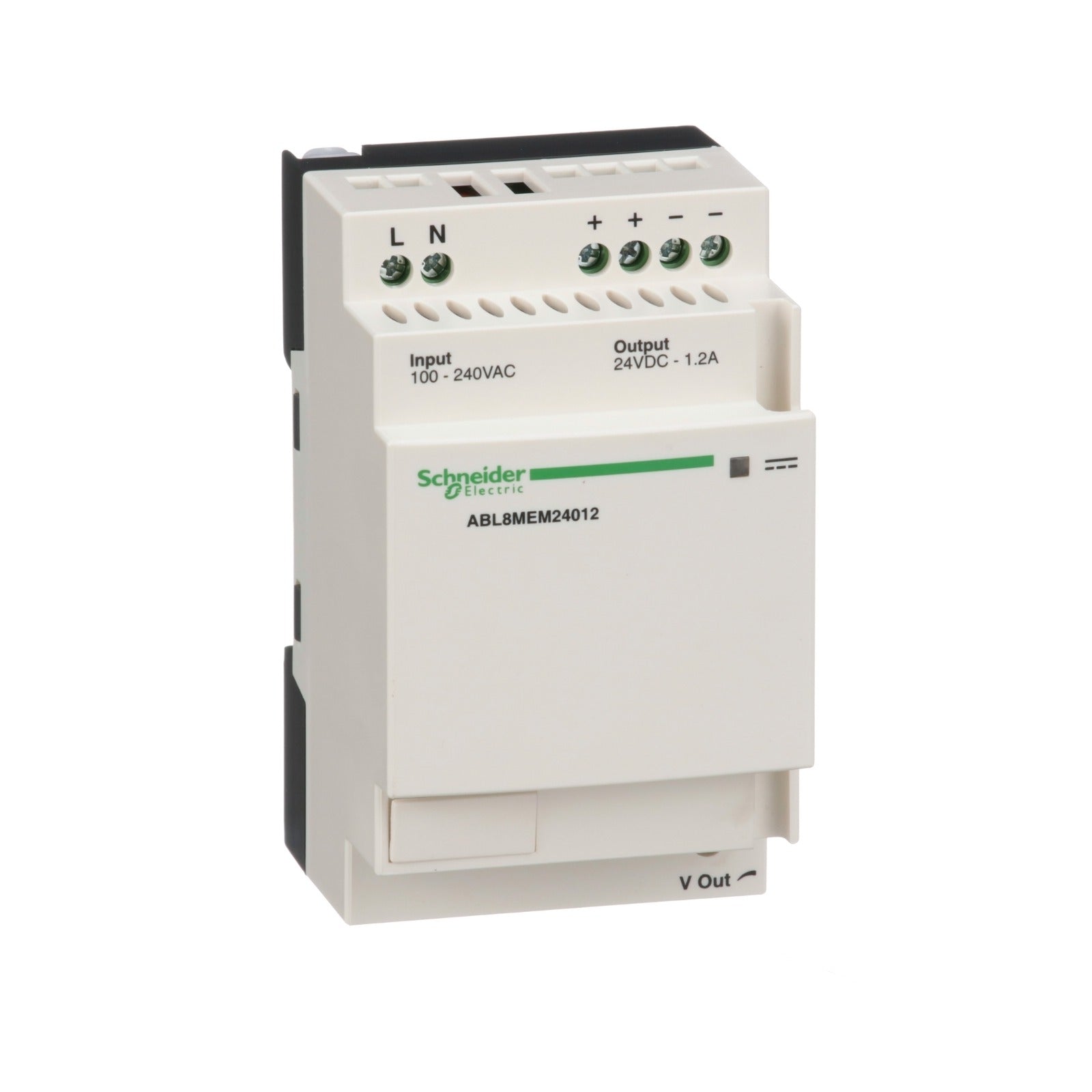 Fuente de alimentación conmutada Schneider Electric Phaseo, entrada 100-240 V CA, salida 24 V CC, 1,2 A, ABL8MEM24012 - referencia ABL8MEM24012