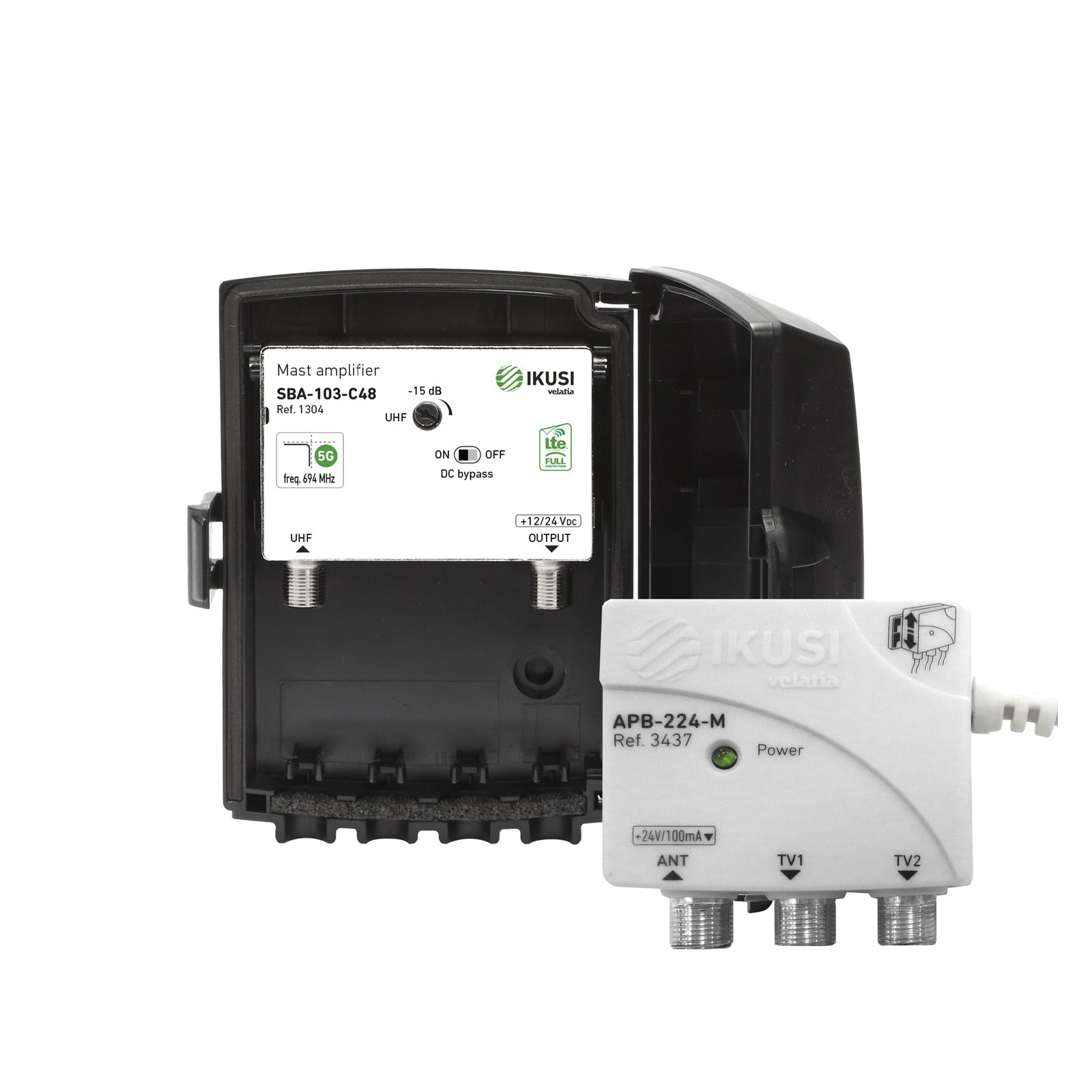 JSBA-103-C48 — Amplificador mástil SBA-103-C48 + Alimentador APB-224-M Fagor 1328 - referencia 1328
