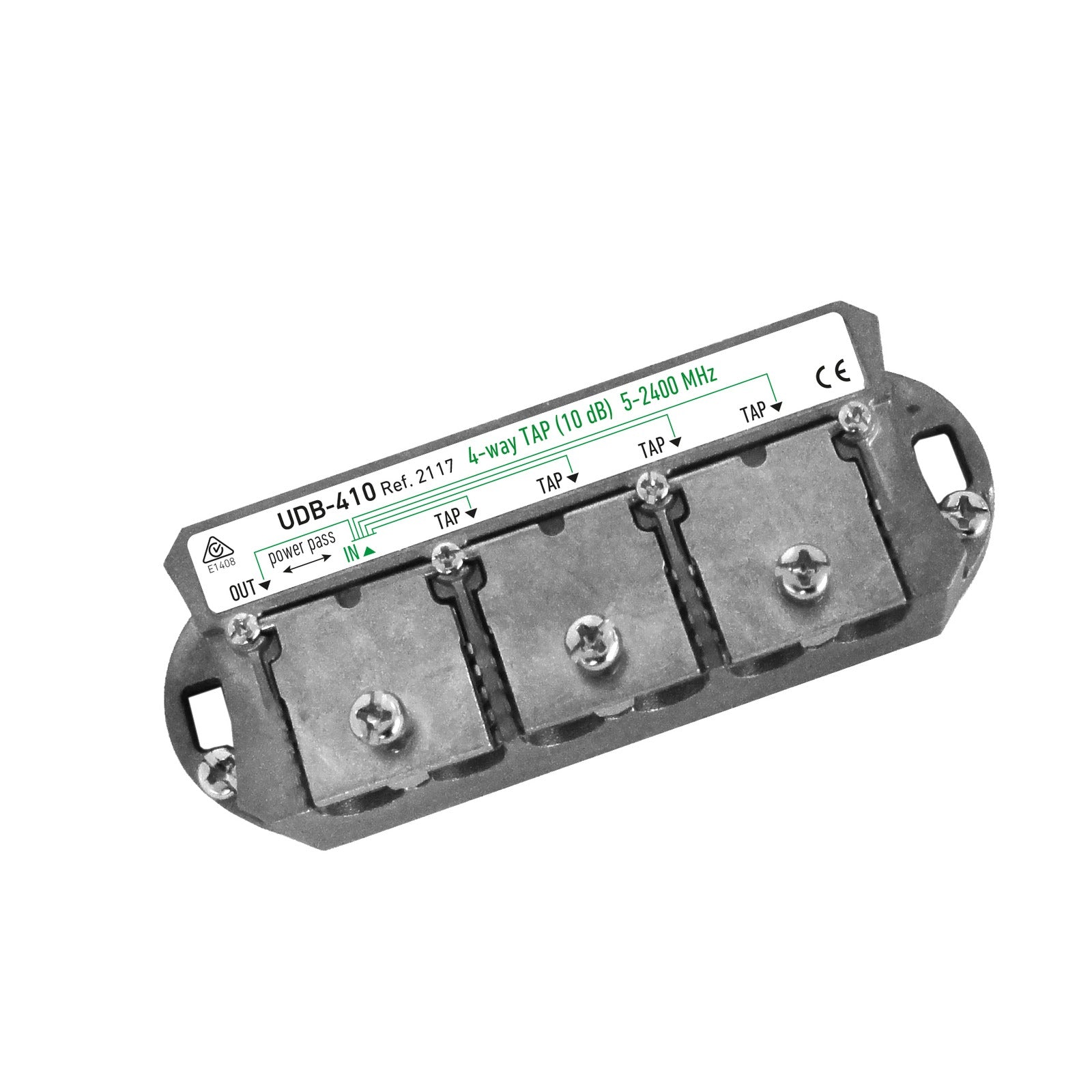 UDB-410 — Derivadores de interior blindados 5-2400 MHz Elementos pasivos de conexión rápida idóneos para instalaciones ICT Fagor 2117 - referencia 2117