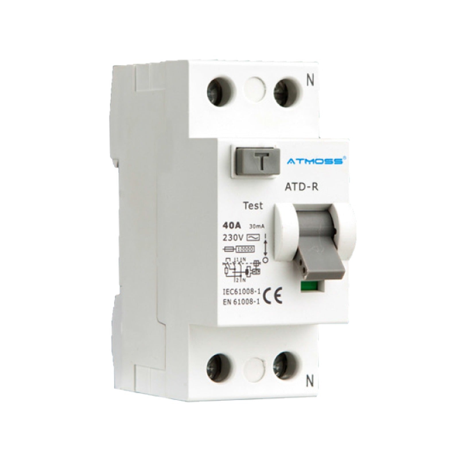 Interruptor diferencial superinmunizado 2P 10 kA A 40 A 30 mA Atmoss 100-DIF010 - referencia 100-DIF010