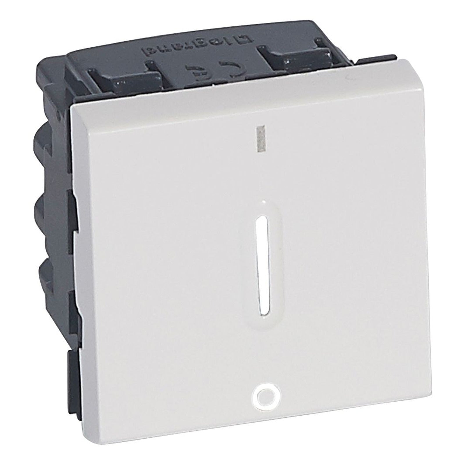 Interruptor bipolar con visor Legrand Mosaic, 2 módulos, blanco, 077052 - referencia 077052
