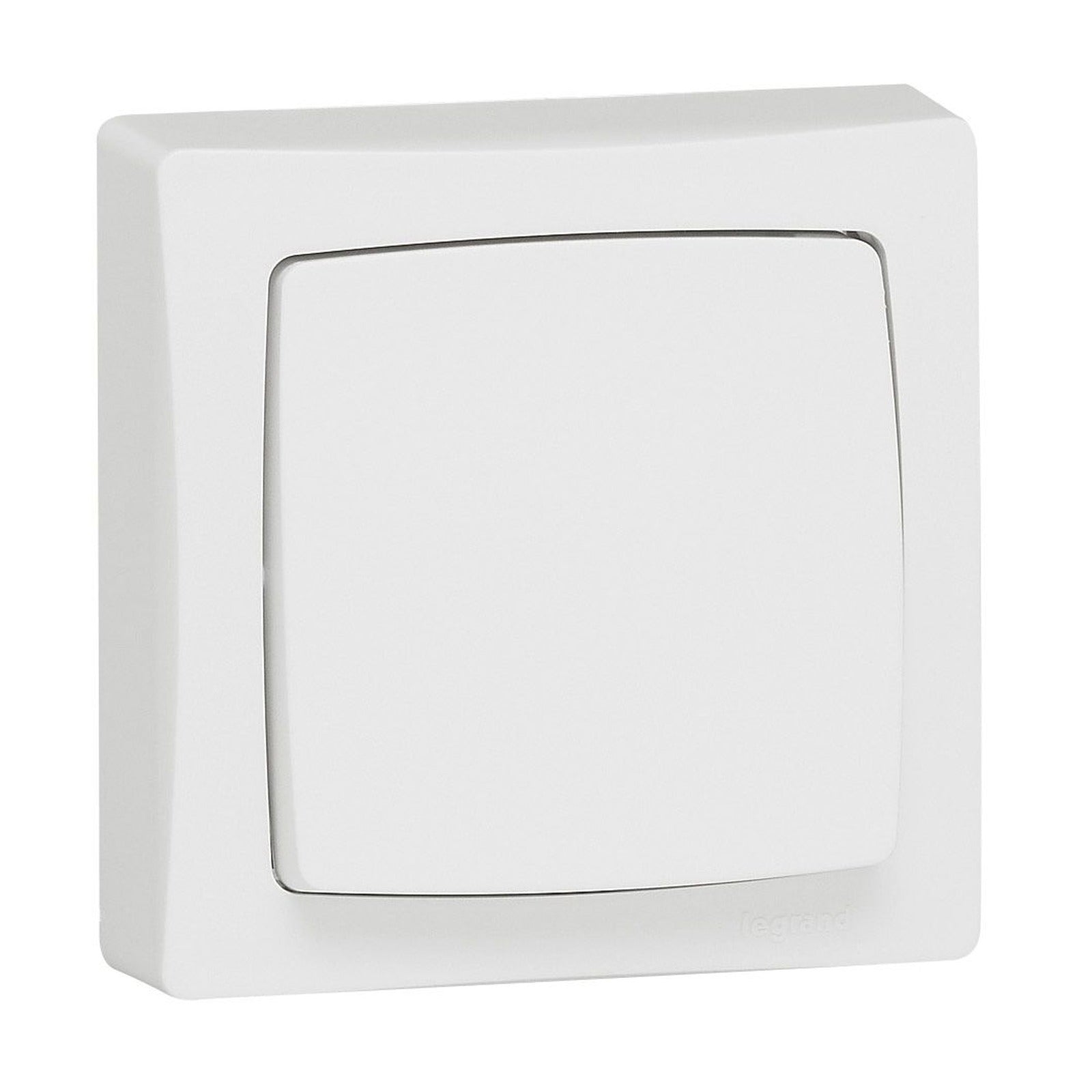 Pulsador unipolar Legrand Oteo, 6 A, monobloc de superficie, blanco, 086006 - referencia 086006